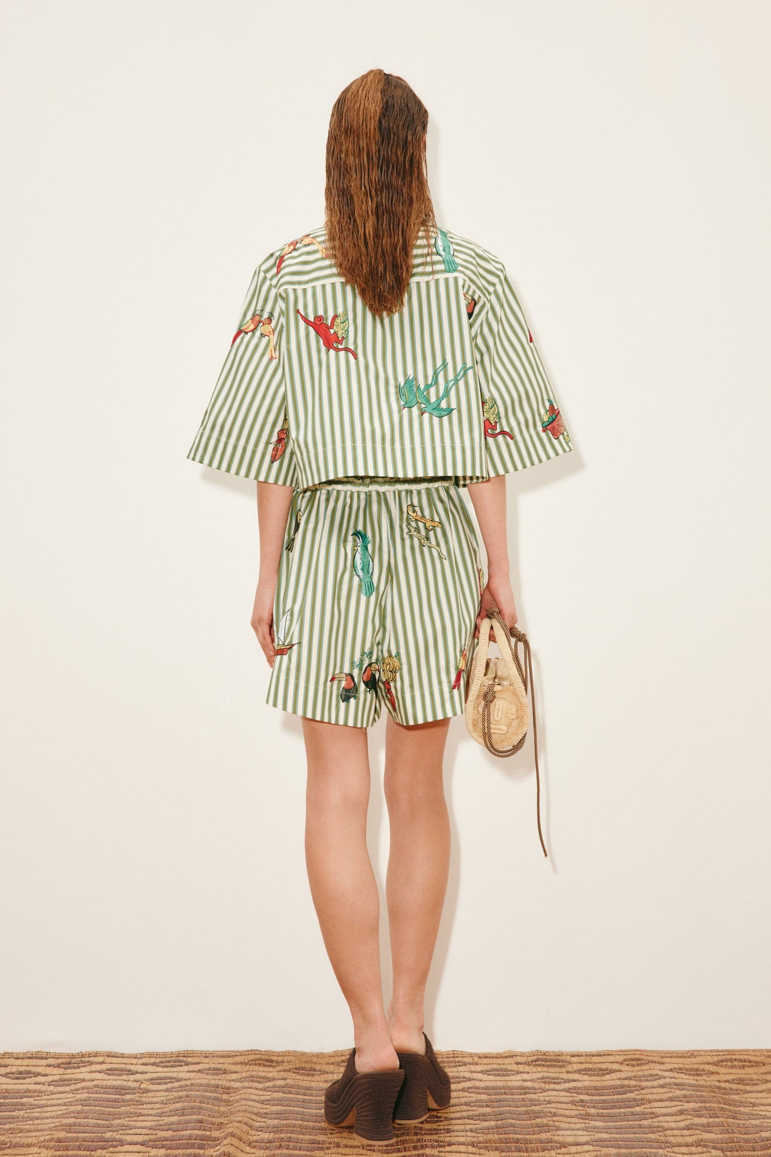 Alemäis Bisou Embroidered Short femme coton bio brodé