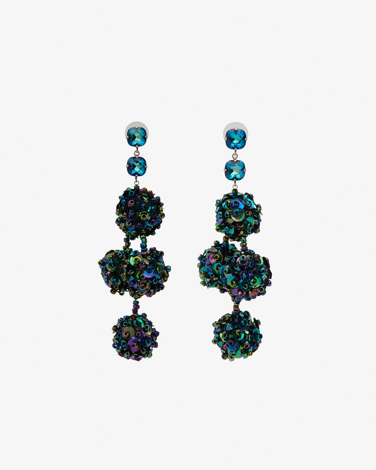 Isabel Marant Gia boucles d'oreilles bleu argenté