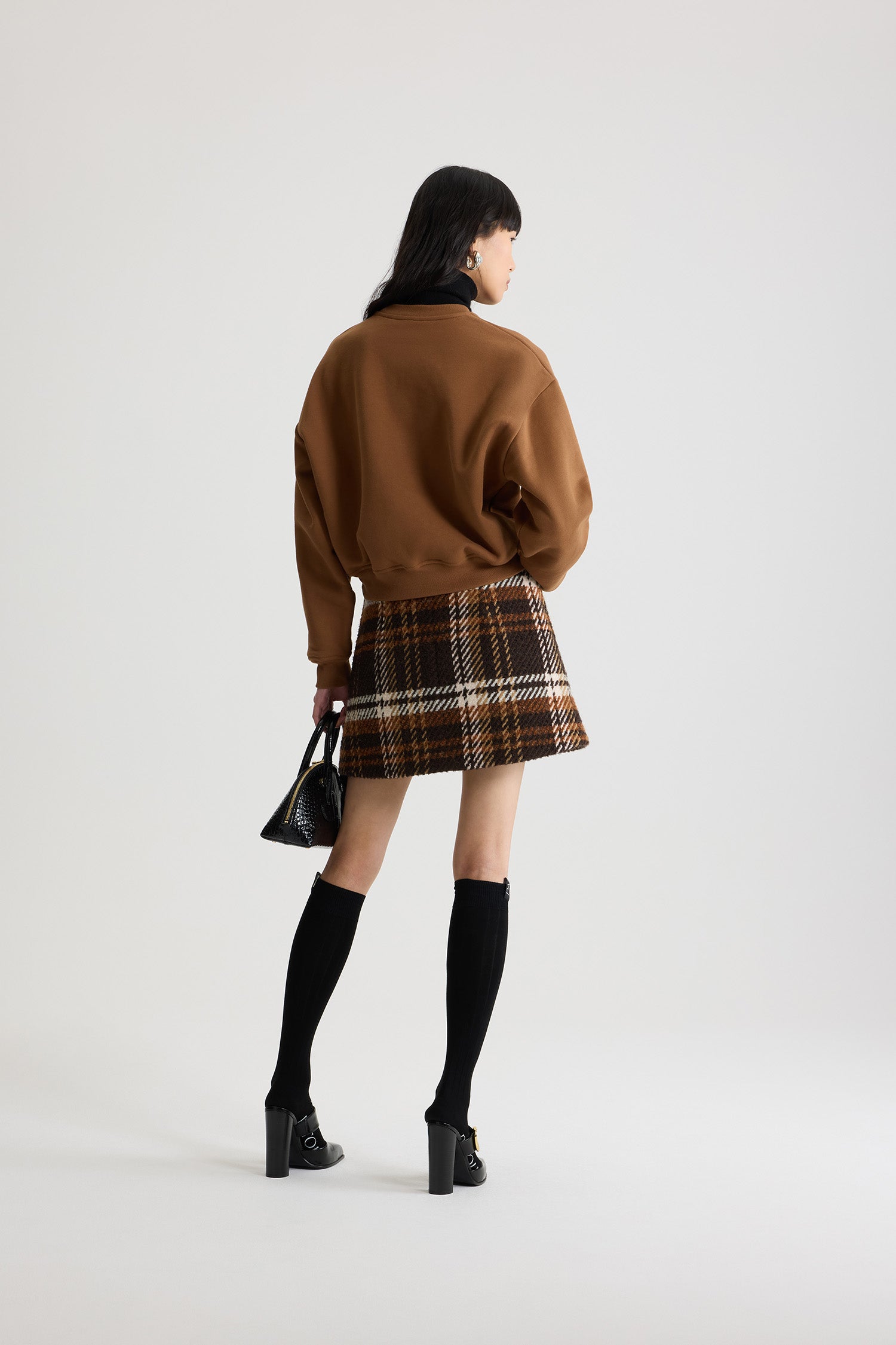 Patou SK086 mini jupe laine carreaux automne