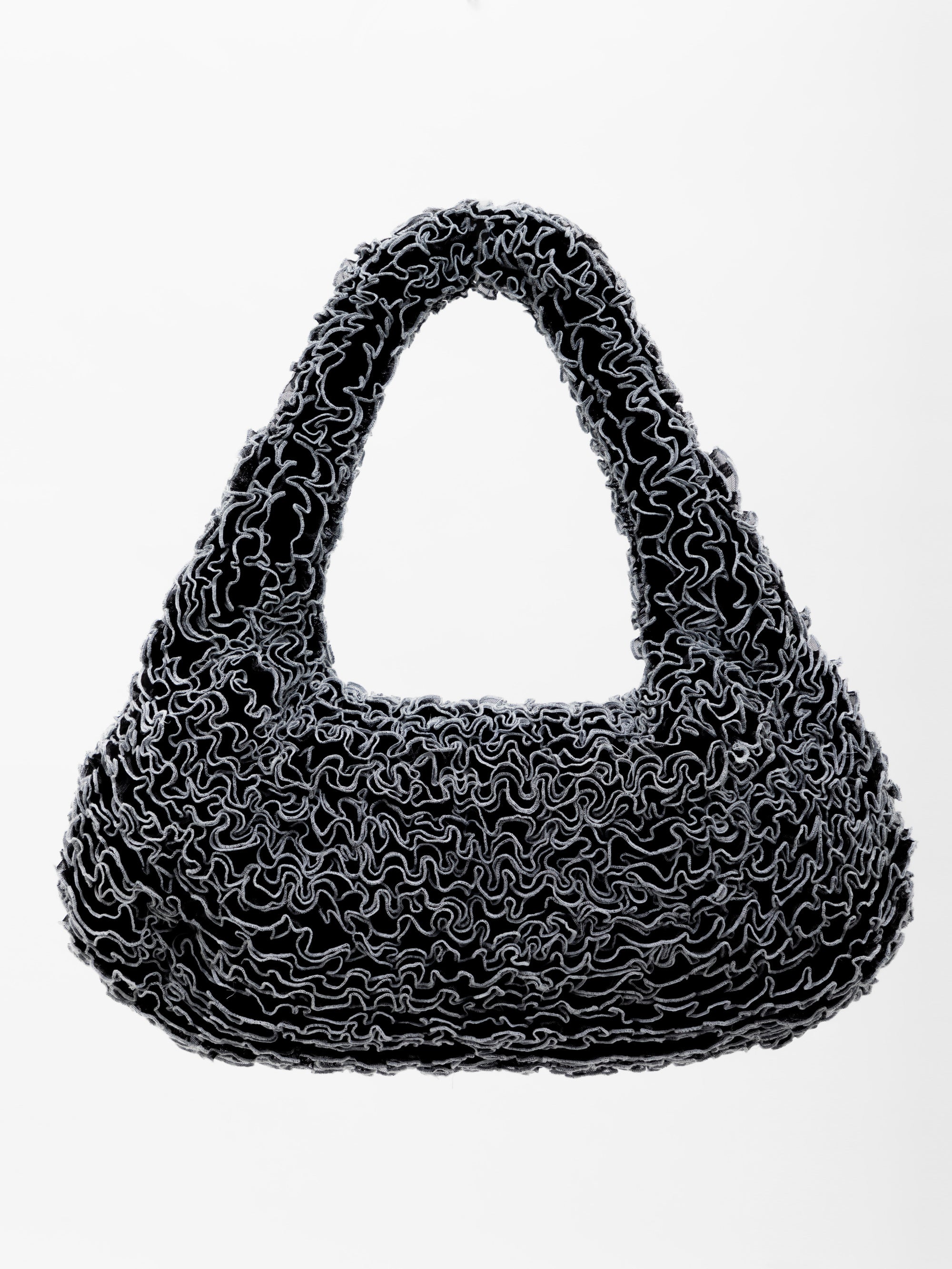 Ester Manas Cancan Totebag sac noir maille ruchée