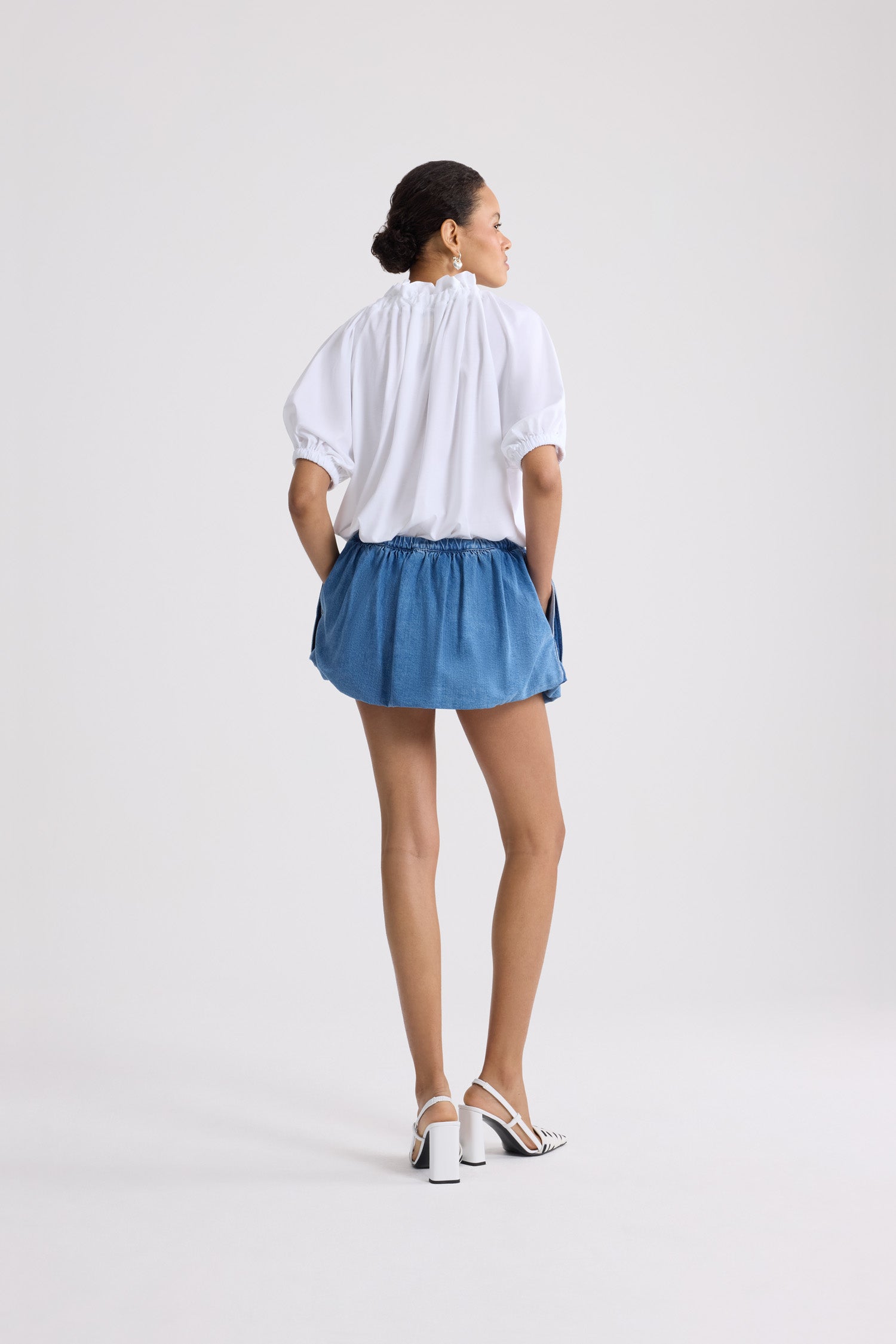 Patou Drawstring P25JE1399999001W t-shirt blanc coton bio