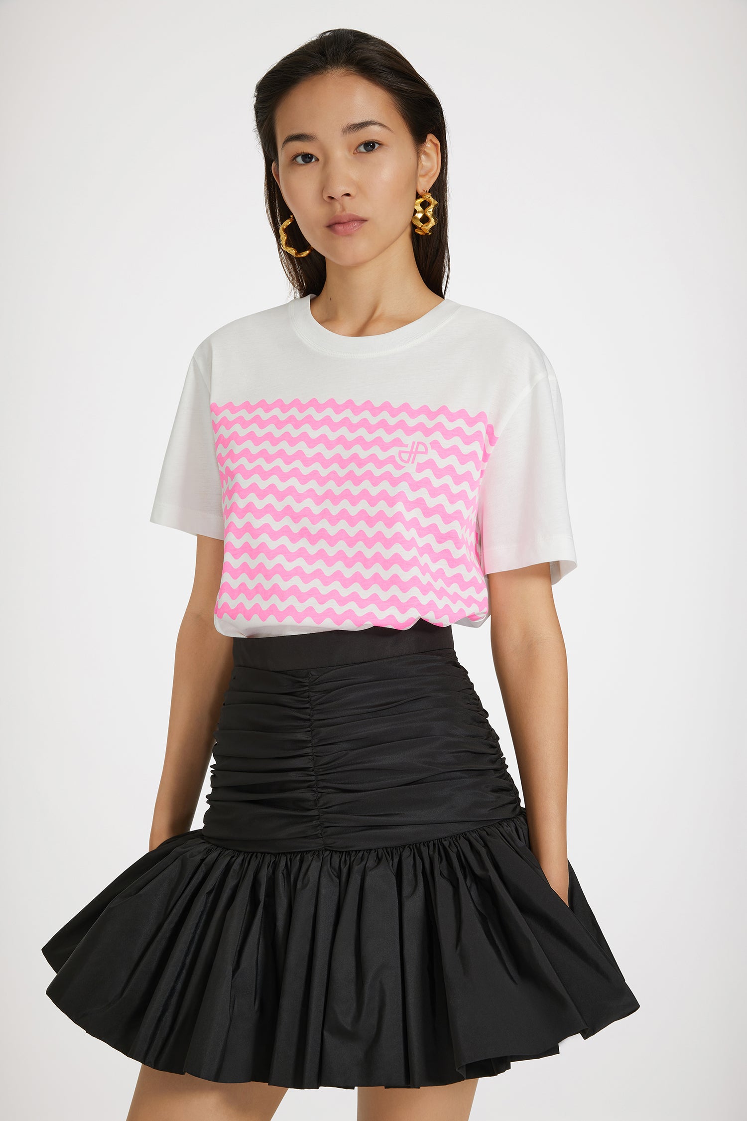 Patou Waves JE113 t-shirt coton bio rose Diago