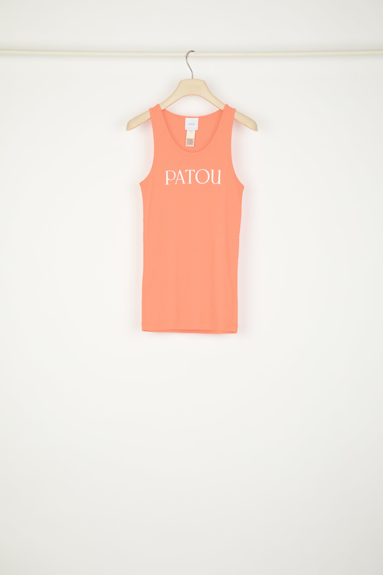 Patou Débardeur coton bio corail logo poitrine JE015