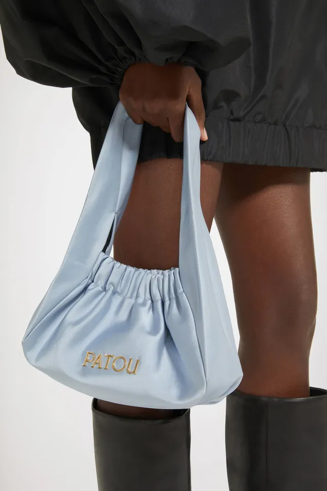 Patou Biscuit AC054 sac satin bleu Alaska