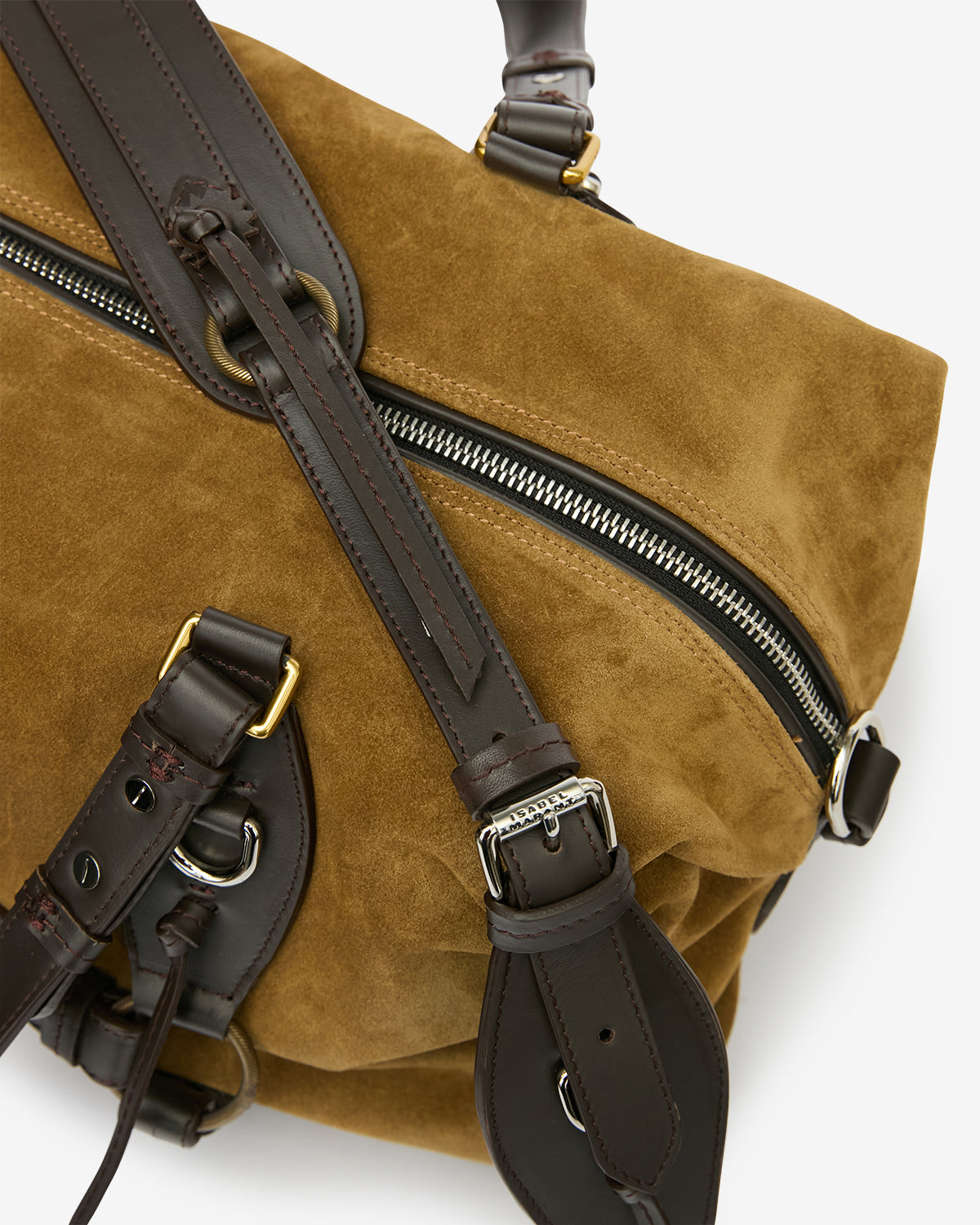 Isabel Marant Tilpa PP0507FA sac velours taupe harnais