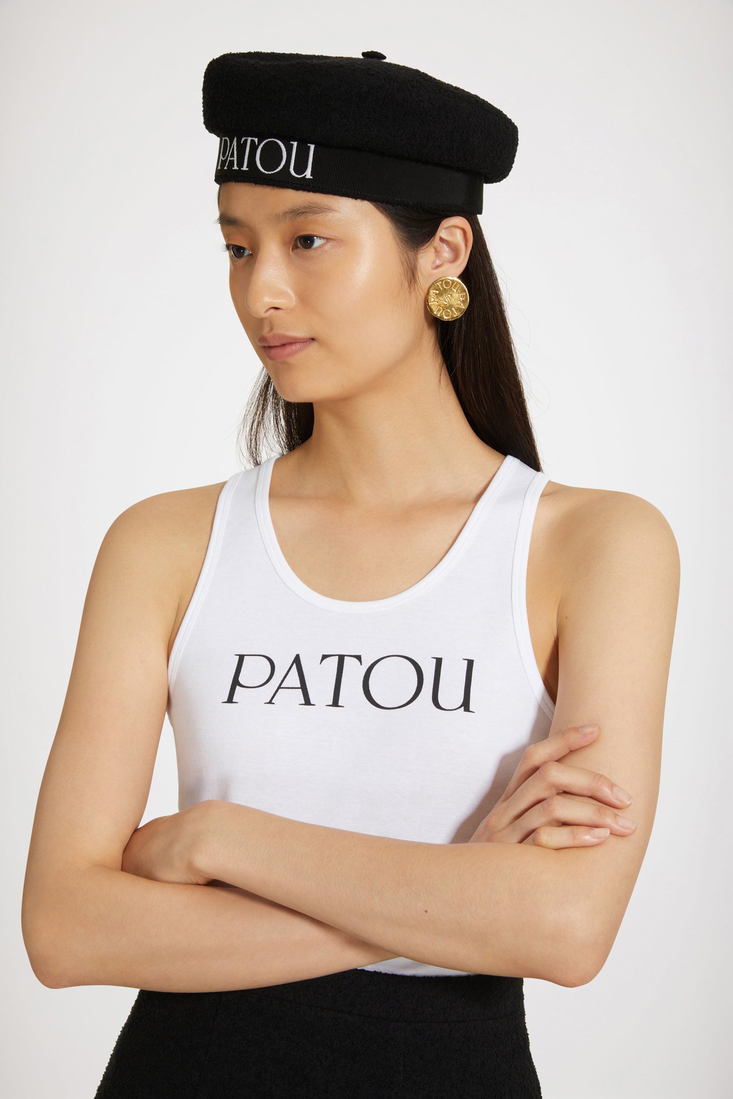 Patou Accessories P23AC0020134999B chapeau noir tweed