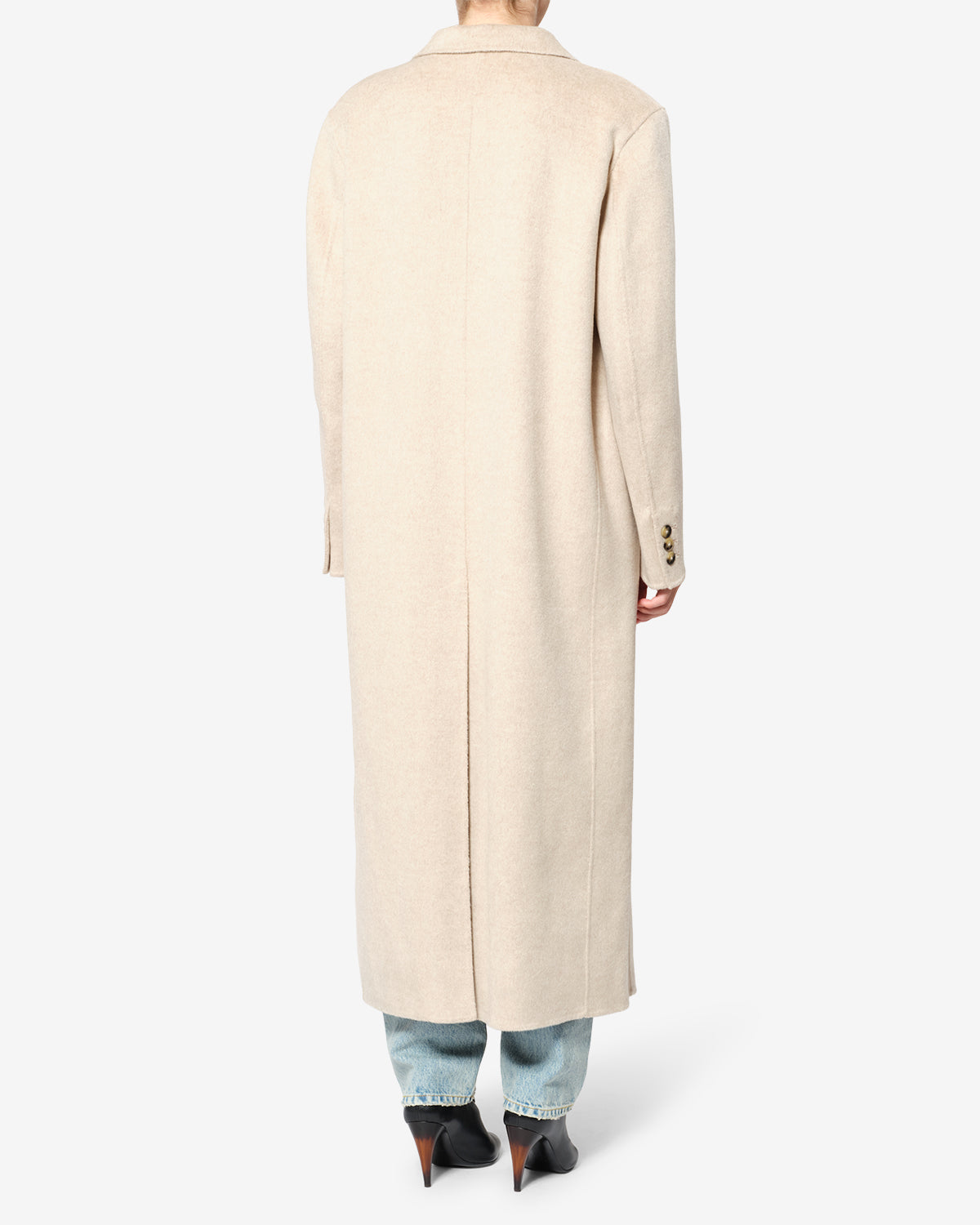 Isabel Marant Clesa manteau laine sable long 34-42
