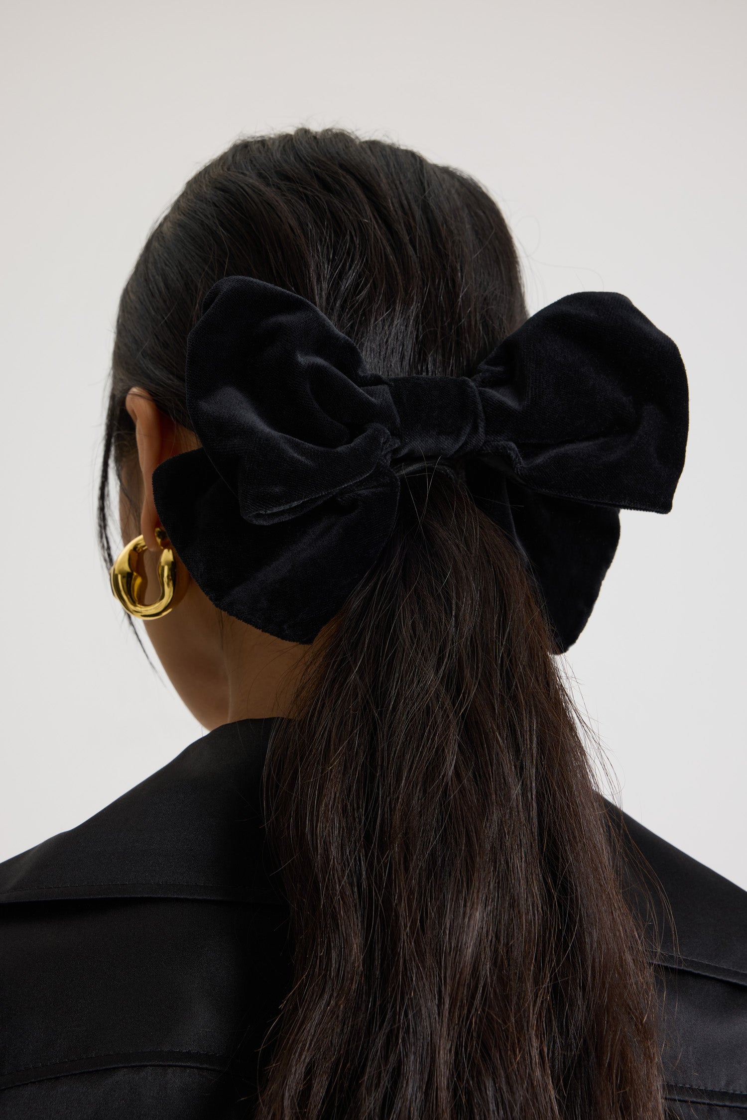 Patou Accessories H25AC1100170999B barrette velours coton noir TU