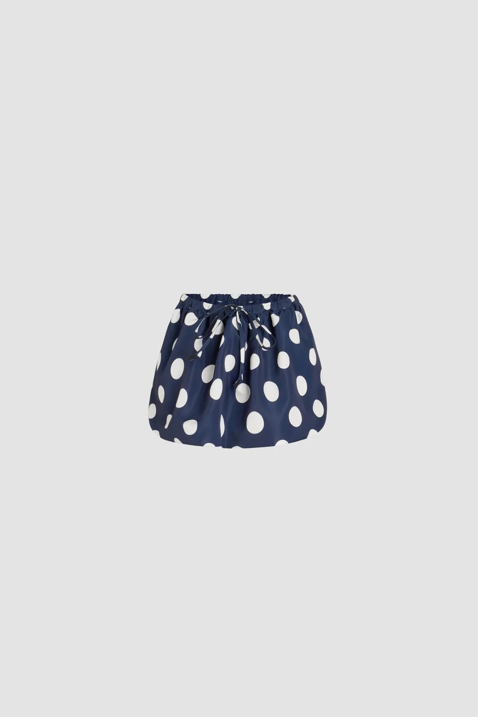 Patou SK081 mini jupe ottoman marine pois recyclé