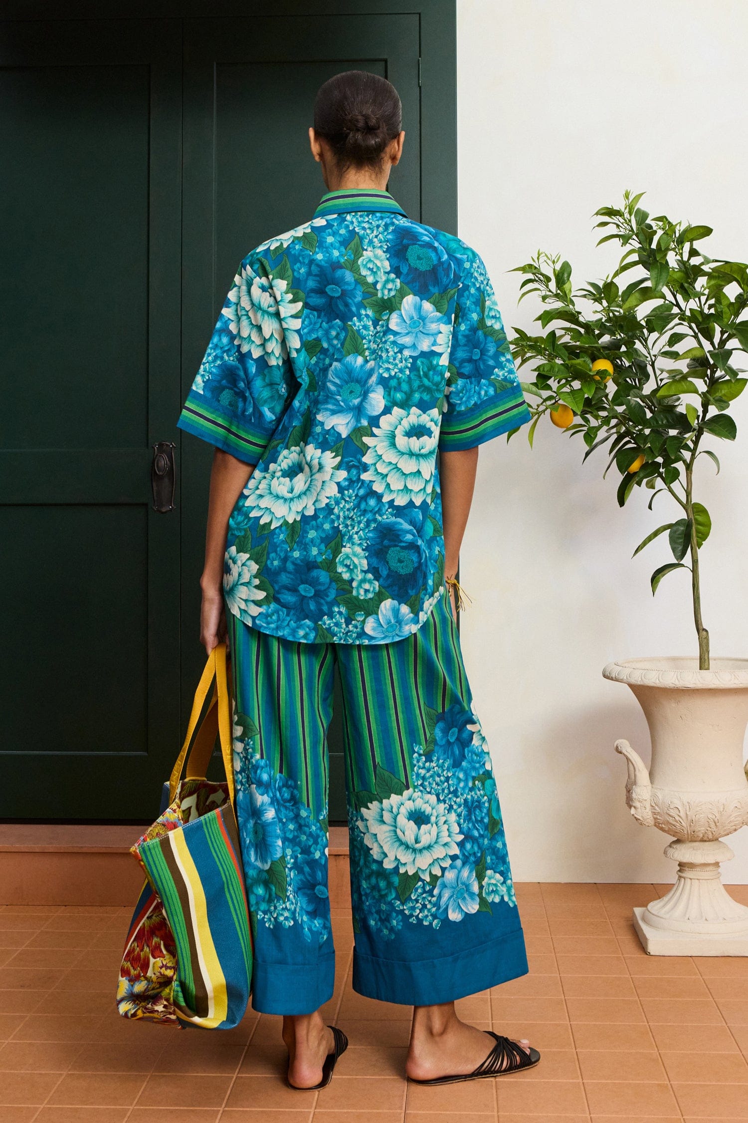 Alemäis Margo Cuffed Pant pantalon large coton bio