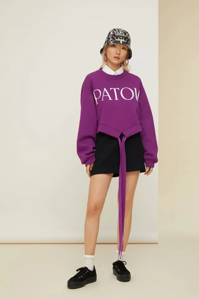 Patou JE036 sweatshirt cropped anemone coton bio