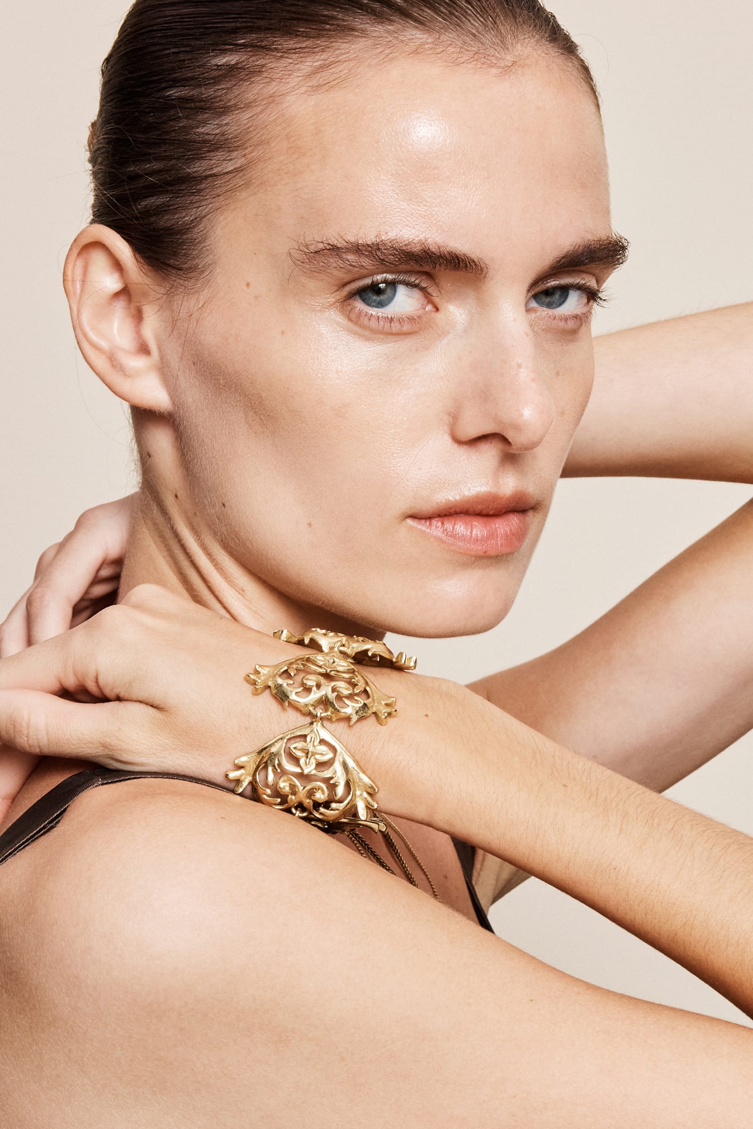 Alemäis Django bracelet cœur filigrane doré taille unique
