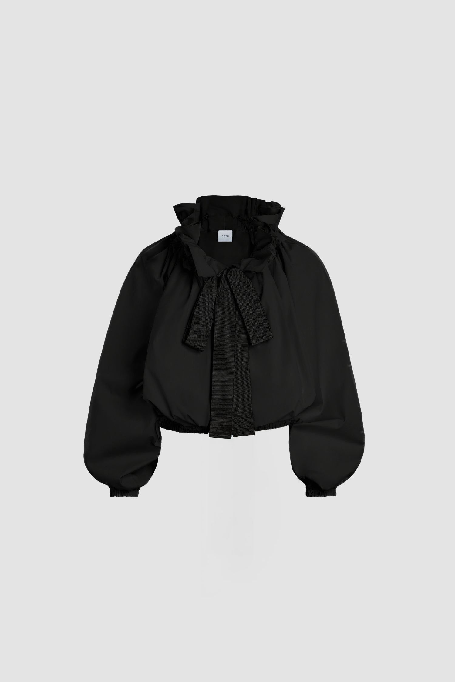 Patou TO017 blouse coton bio noire popeline