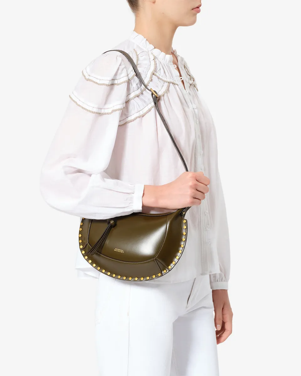 Isabel Marant Oskan Moon PP0003FA sac cuir olive foncé