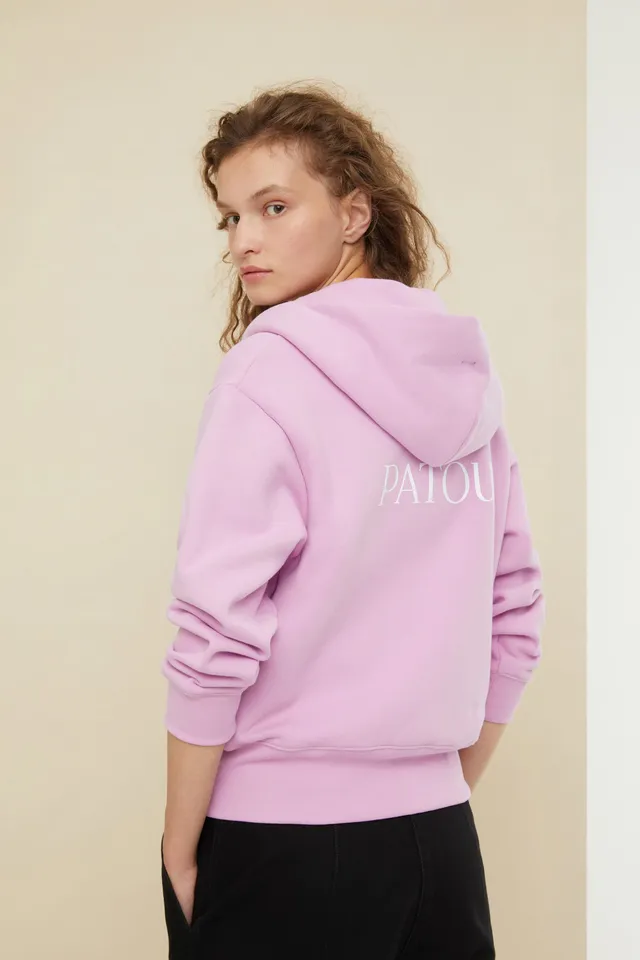 Patou JE007 H21JE0079995475L sweat zip lilas coton bio