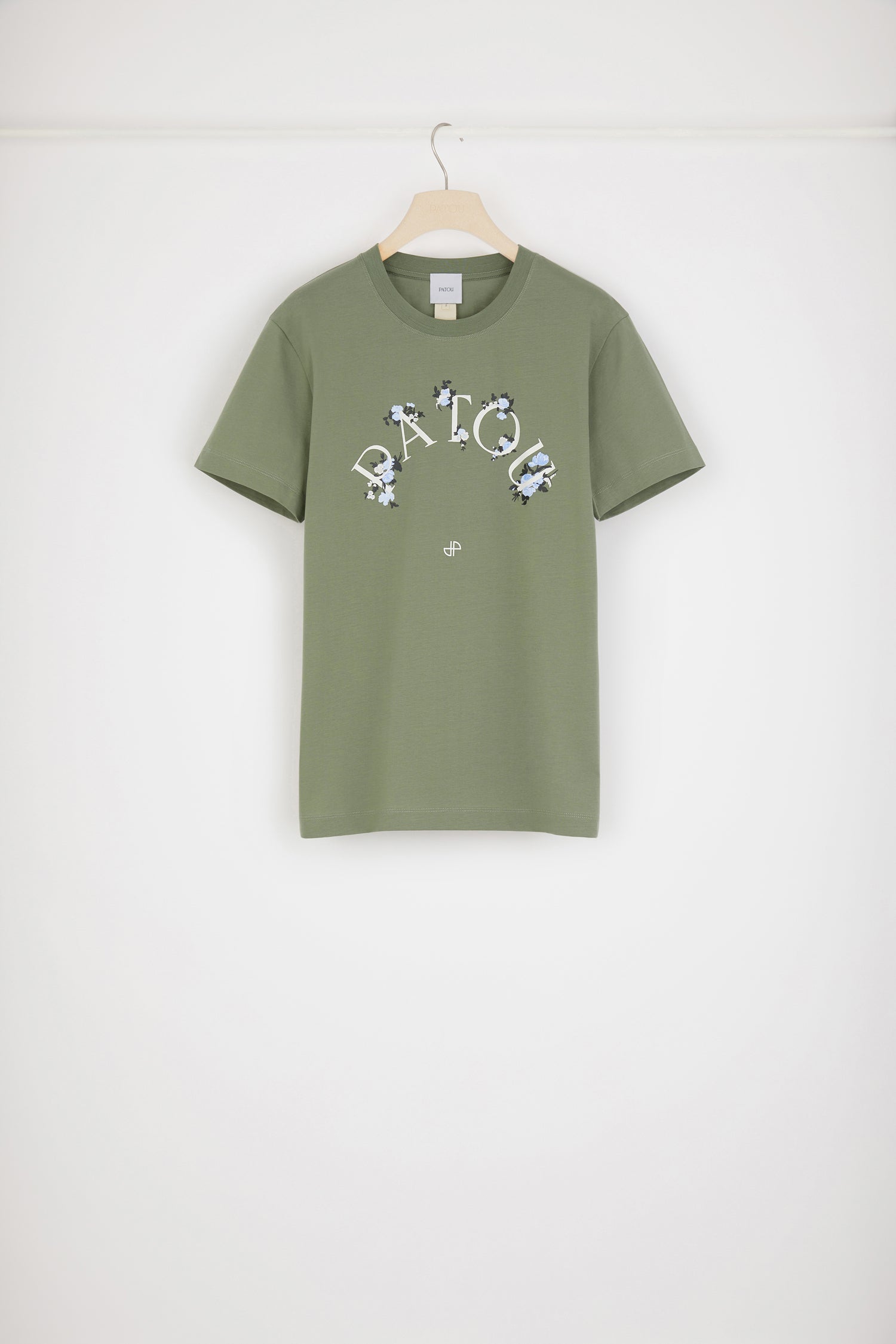 Patou JE049 t-shirt coton bio floral kaki Khaki Green