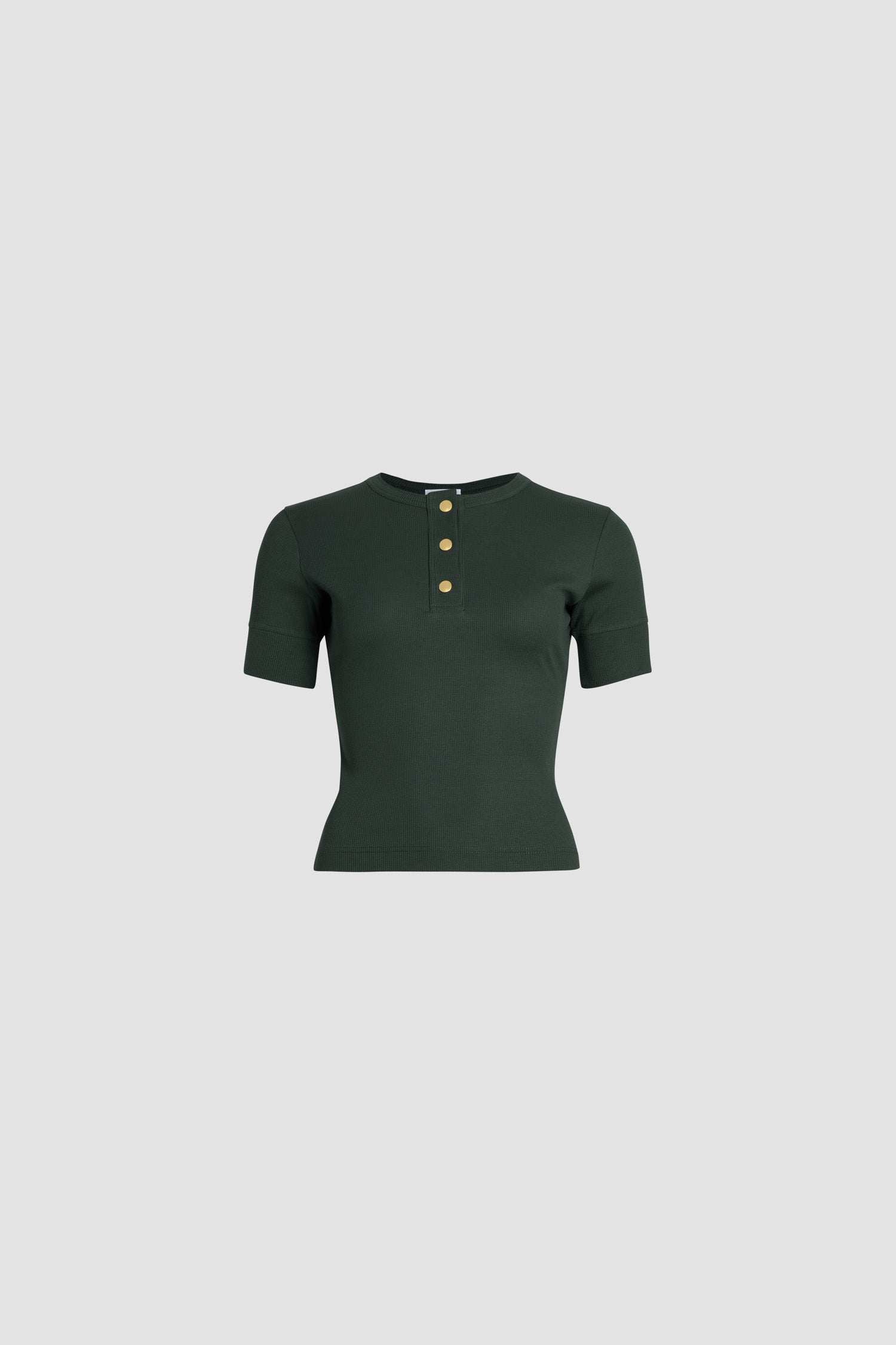 Patou Henley JE132 top coton bio kaki cintré