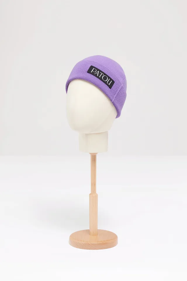 Patou Bonnet laine violet flacon parfum taille unique AC039