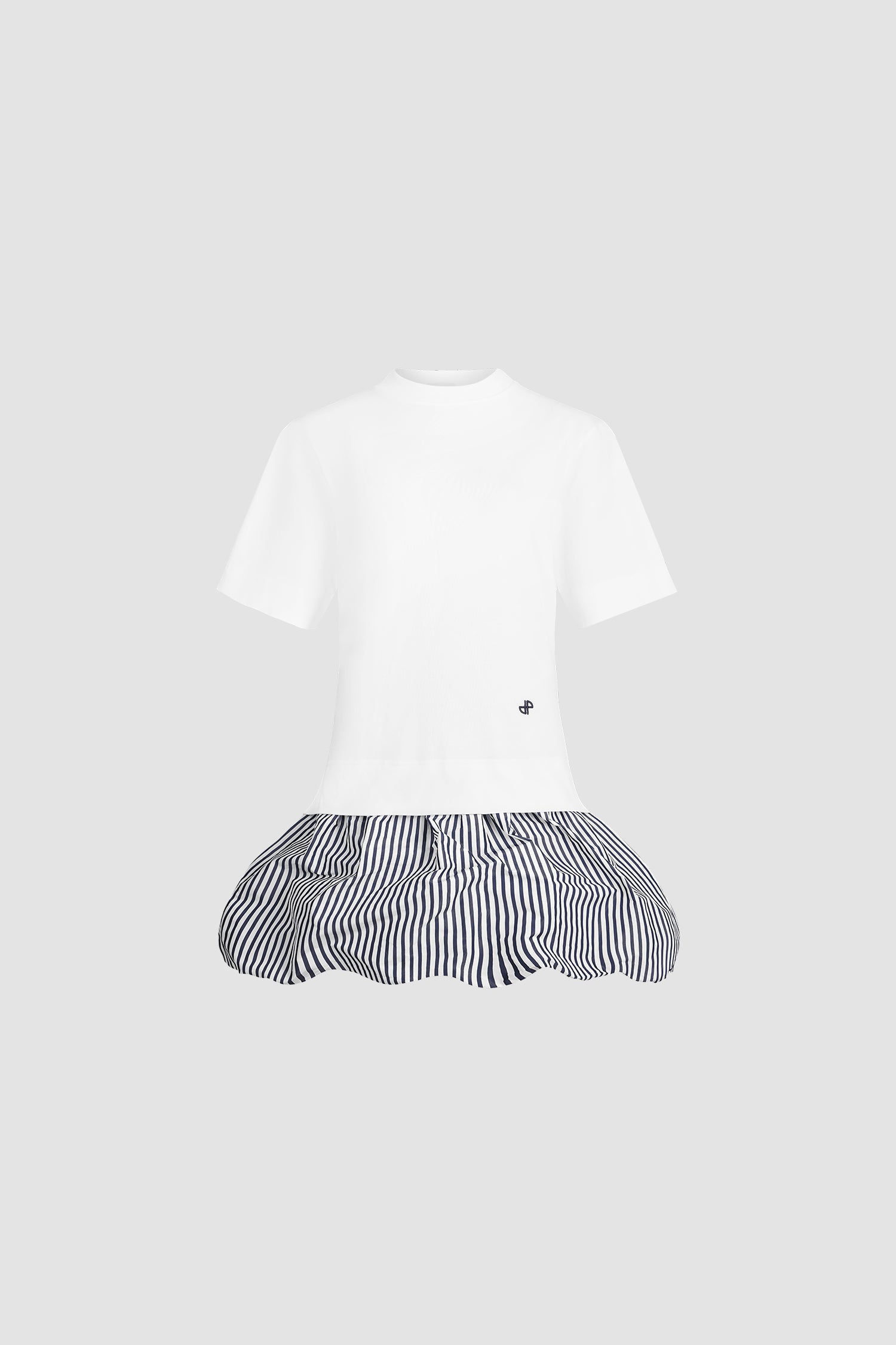 Patou JE226 robe coton bio blanche rayures offshore