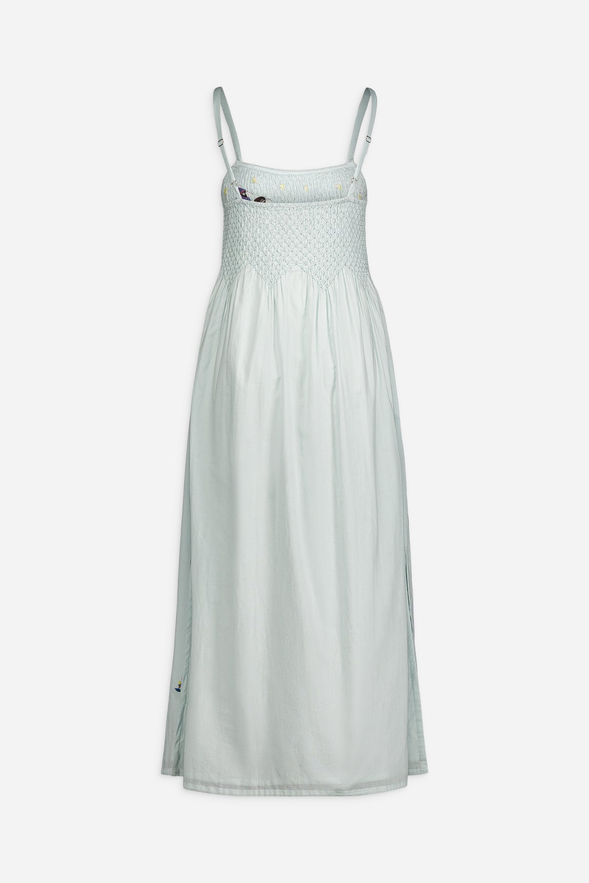 Paul & Joe Mesange robe longue coton brodé smockée