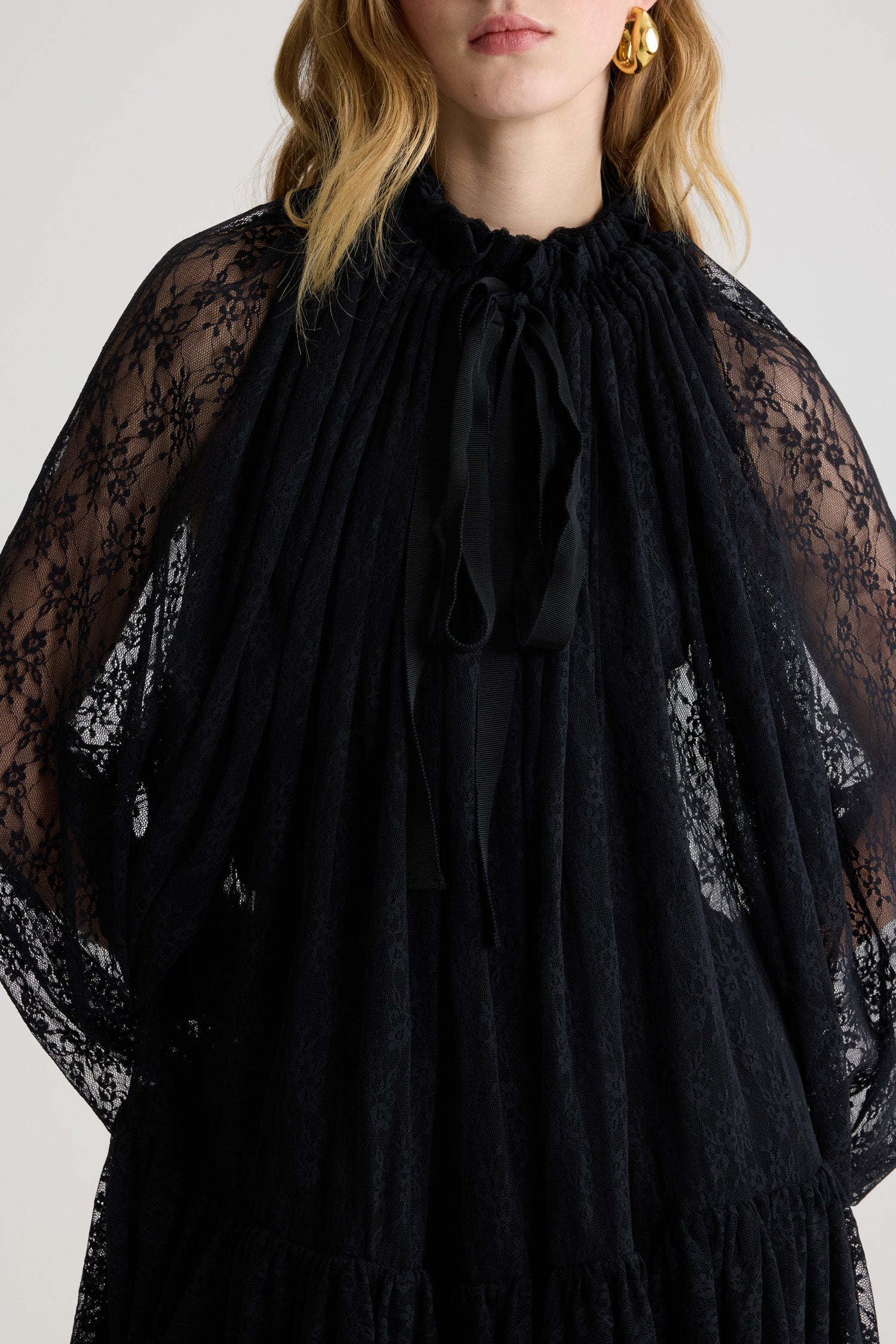 Patou Iconic JE203 robe dentelle jersey noir