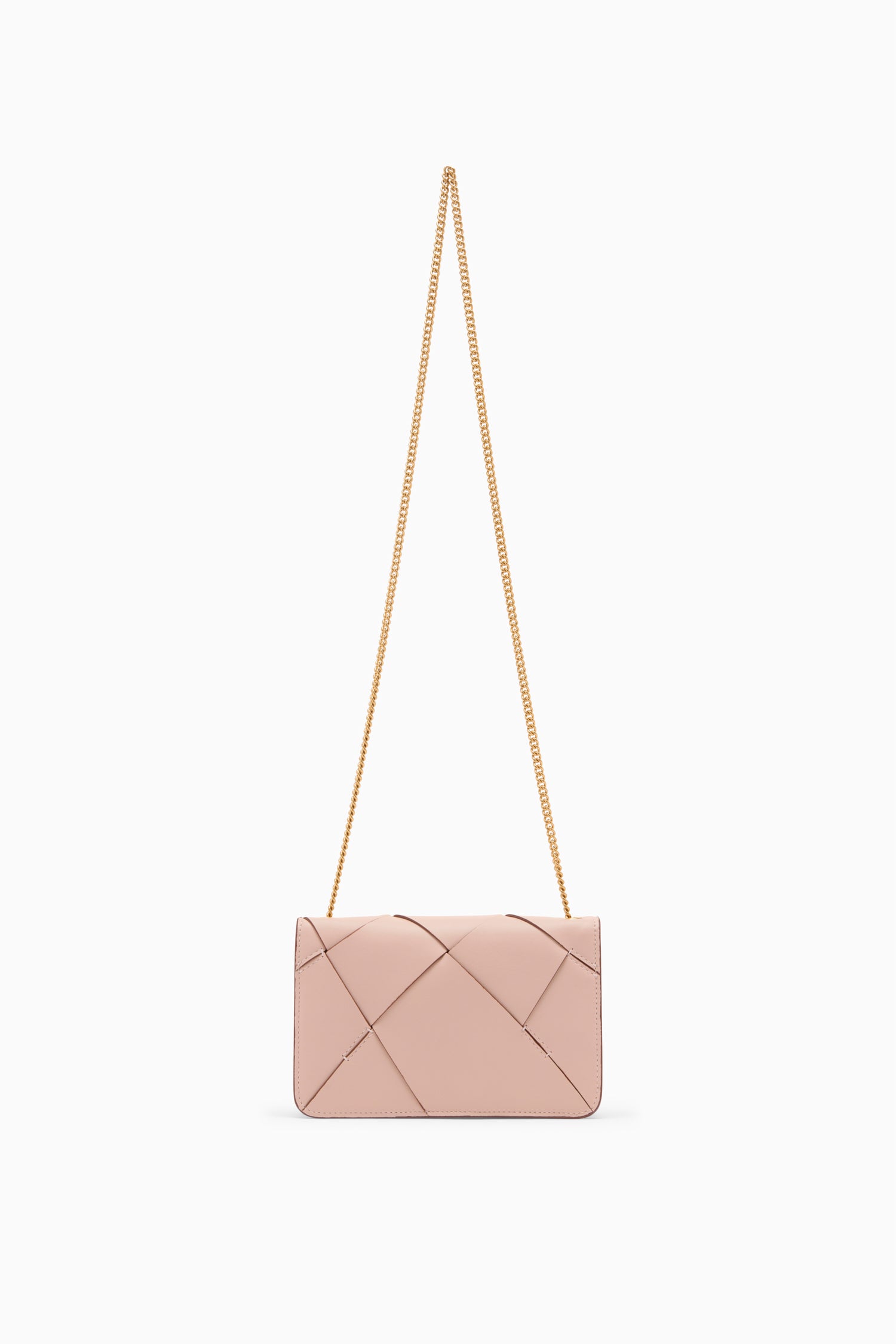 Ulla Johnson Charlotte Flap Bag sac cuir Petal chaîne or