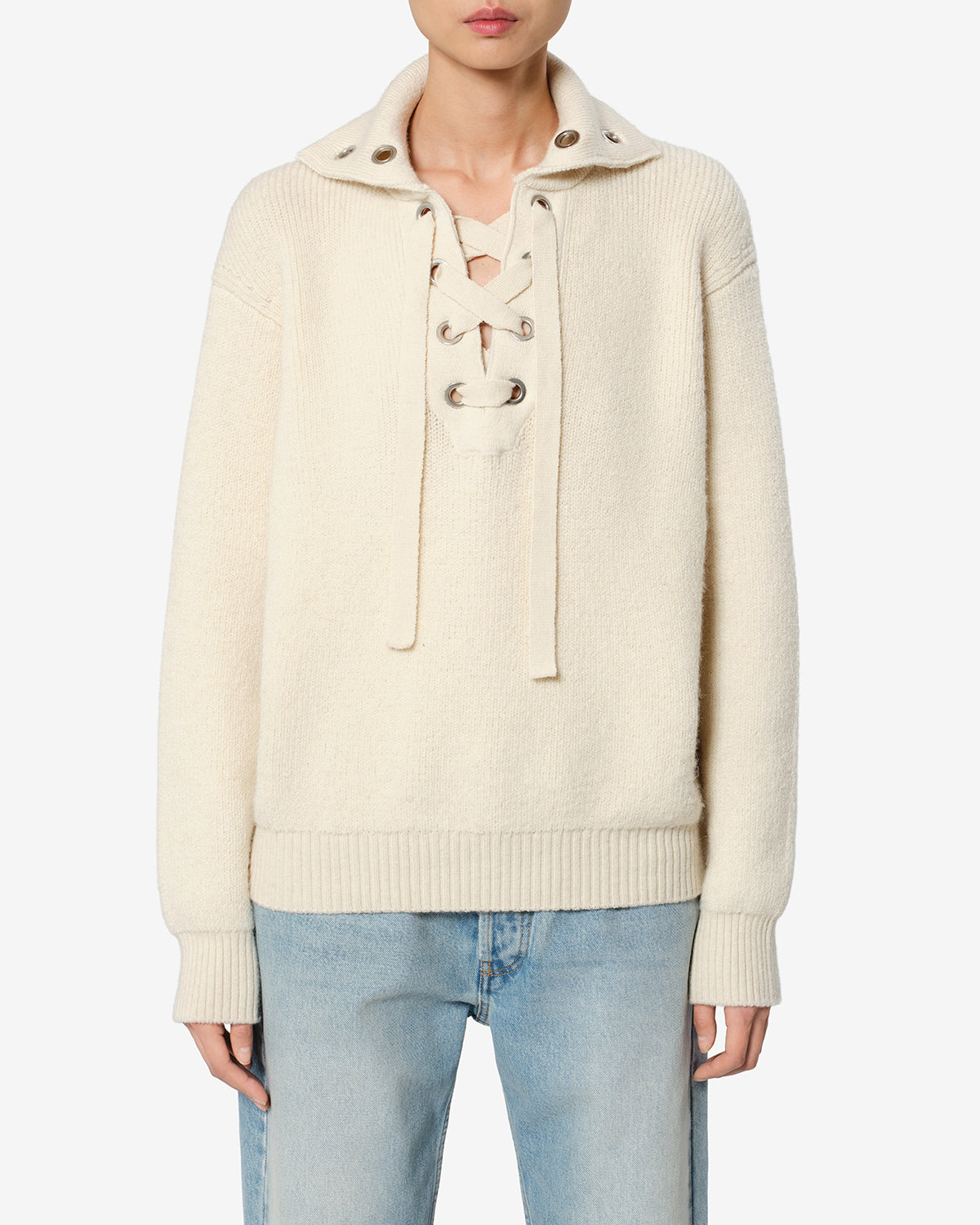 Isabel Marant Ydalia pull écru laine alpaga