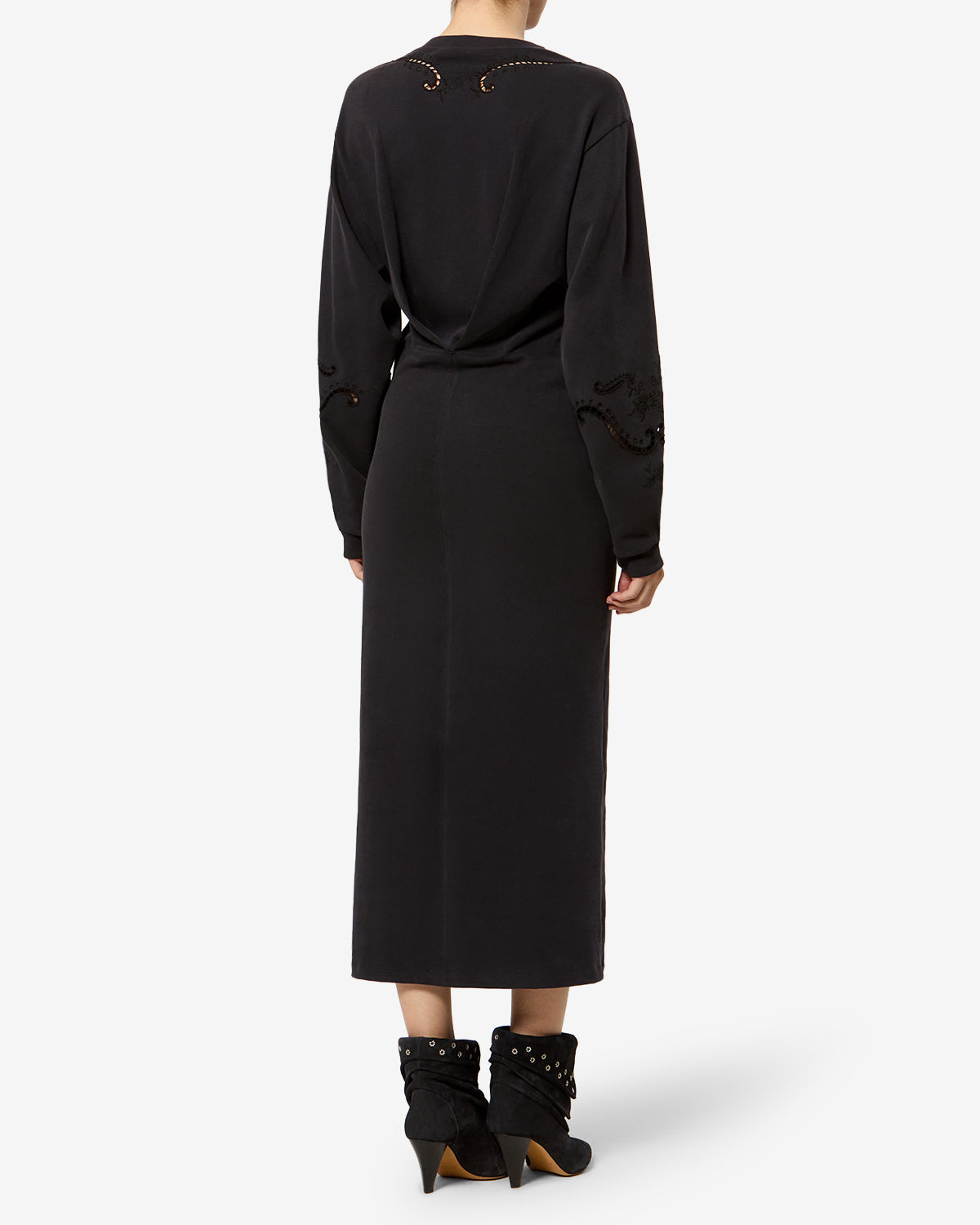 Isabel Marant Enaelle robe longue coton noir délavé