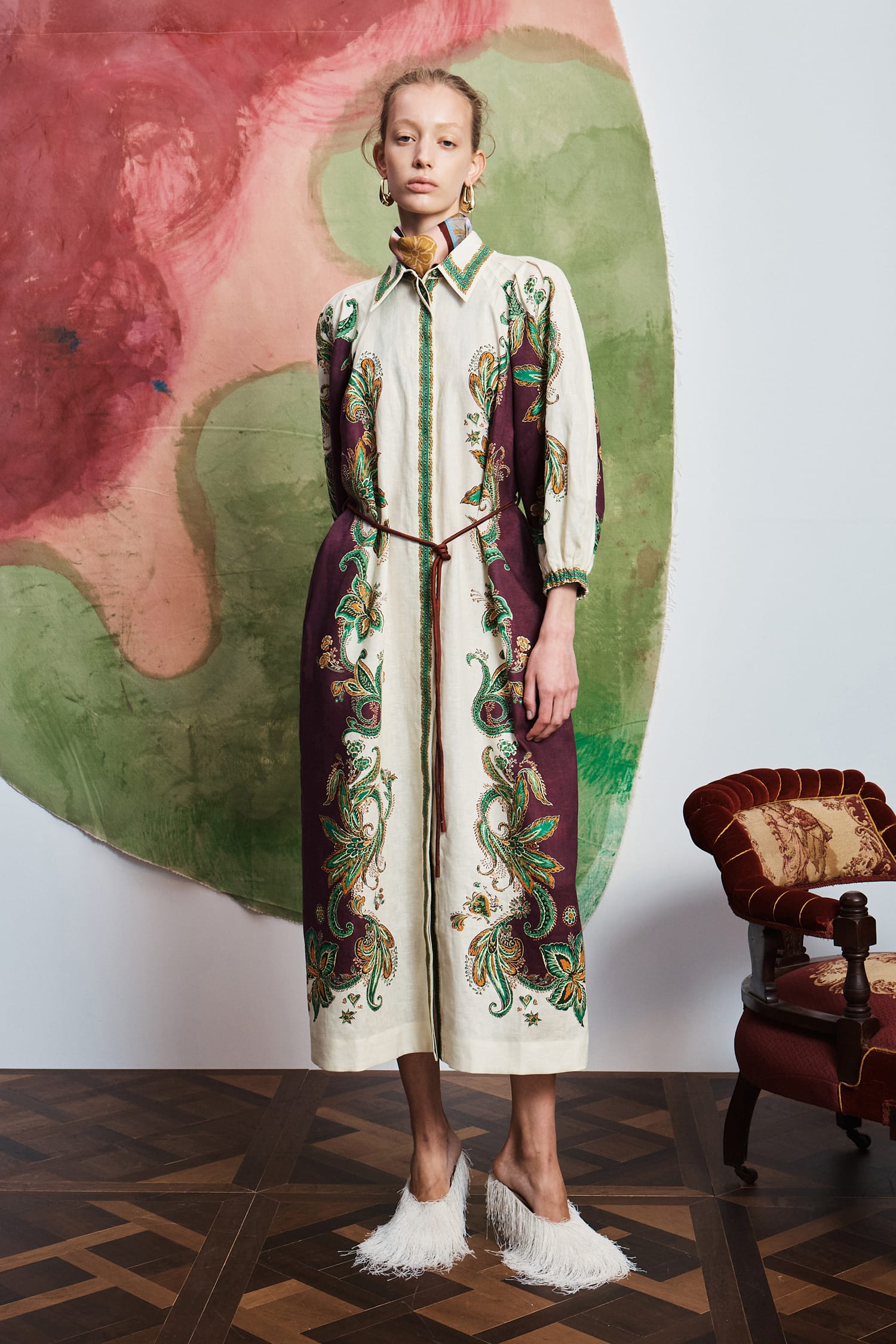 Alemäis Ruthie Short Sleeve Shirtdress robe midi lin