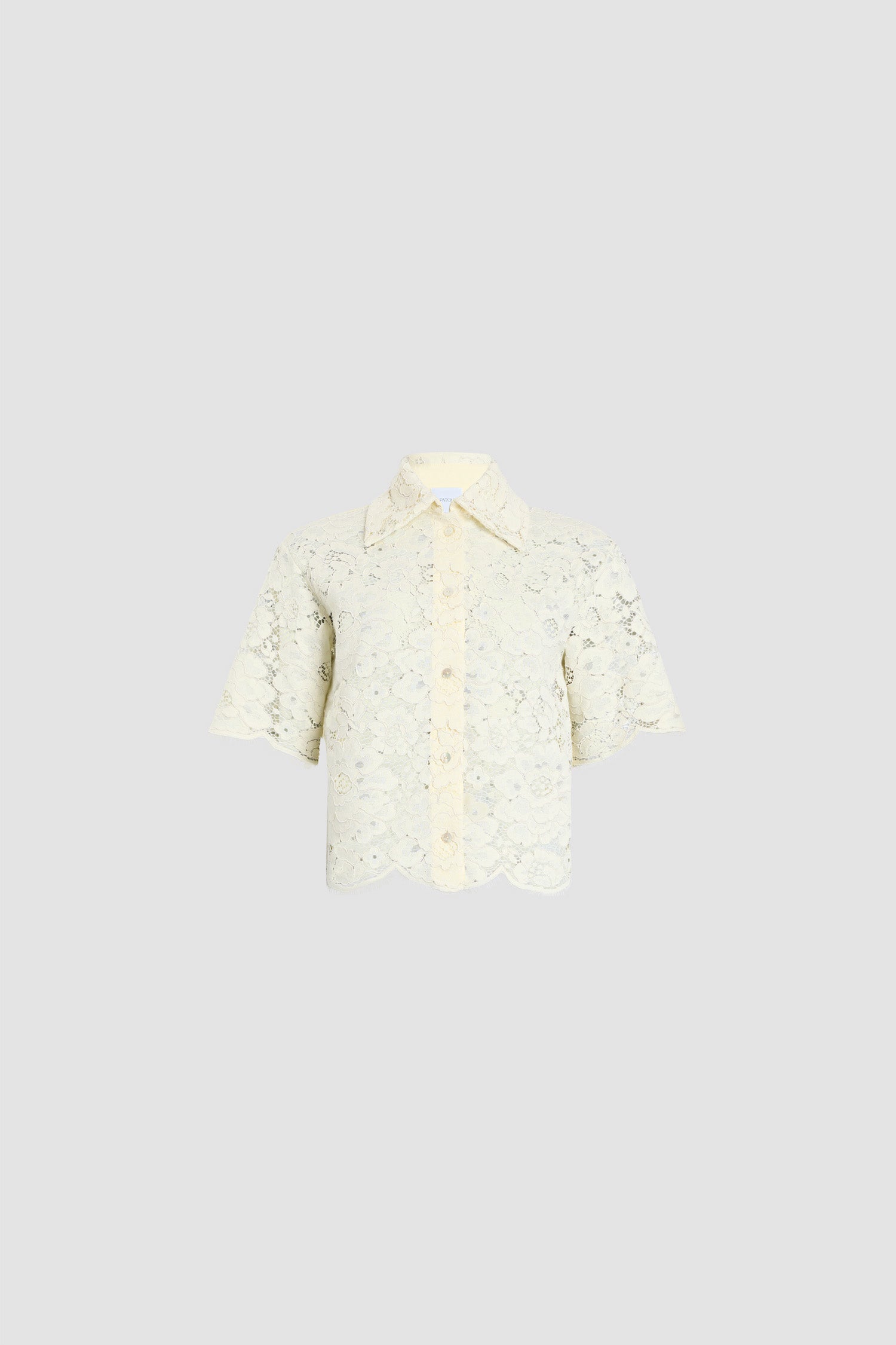 Patou BL056 chemise coton jaune Lemonade manches courtes