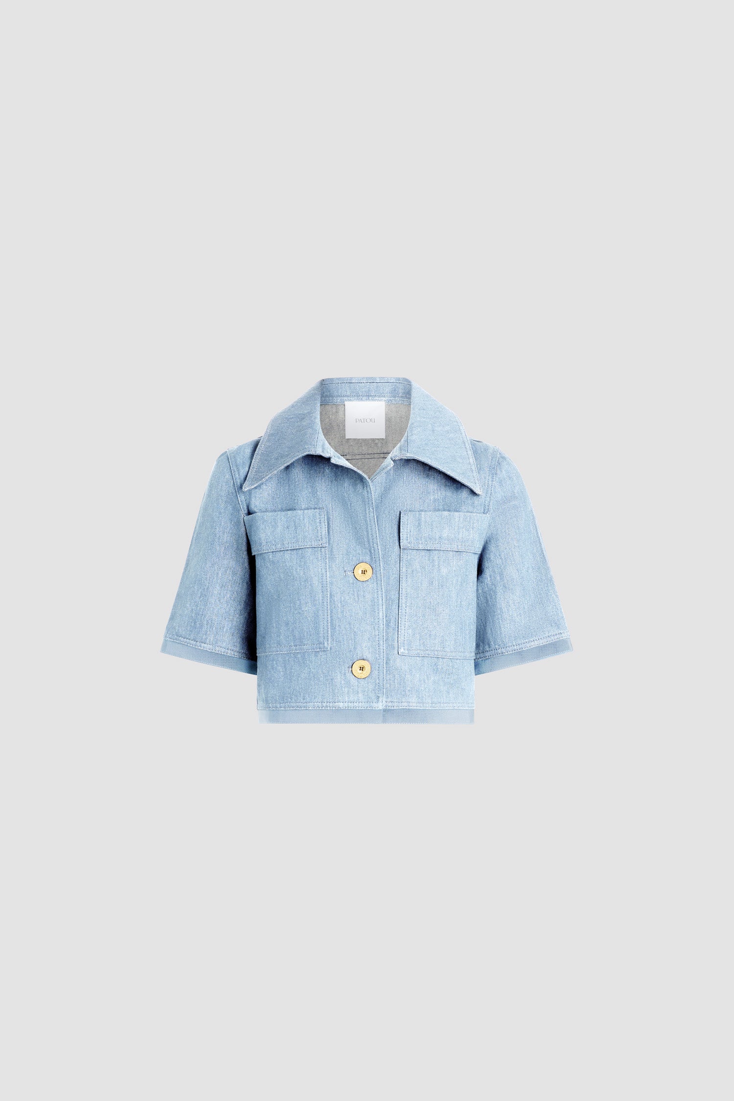 Patou Veste JA048 Denim Riviera Sky Blue manches courtes