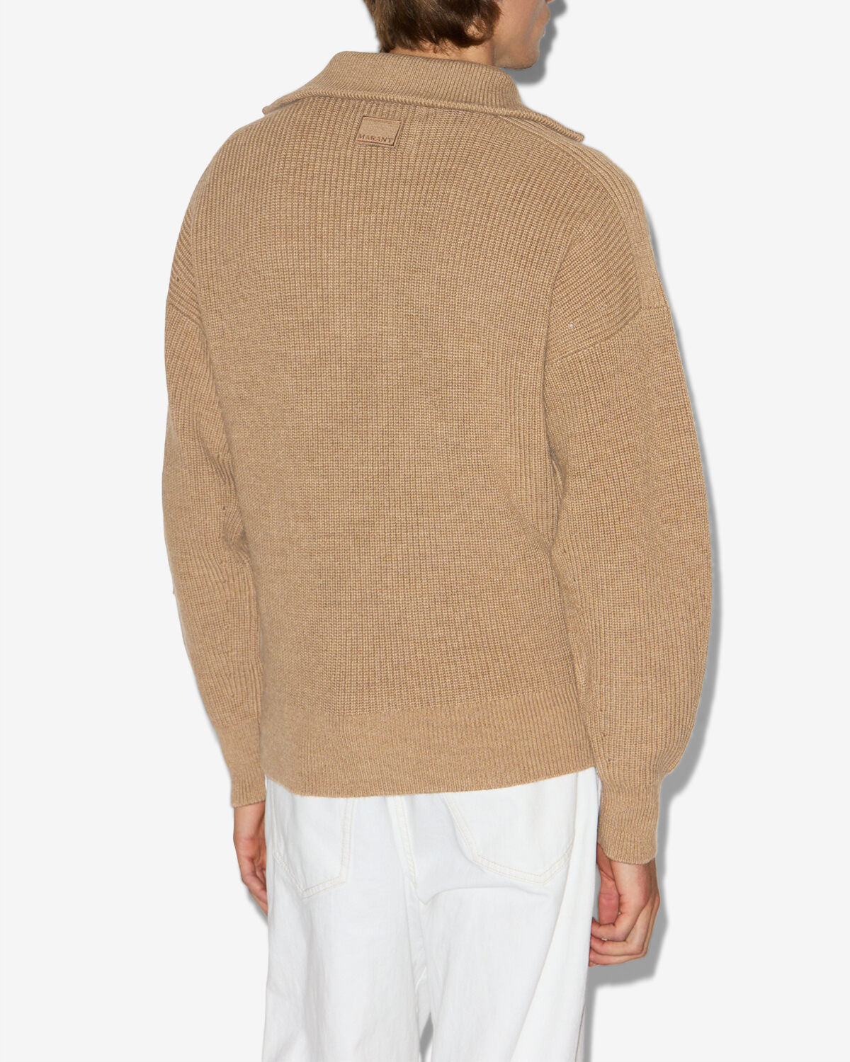 Isabel Marant Benny PU0080HA pull camel laine mérinos