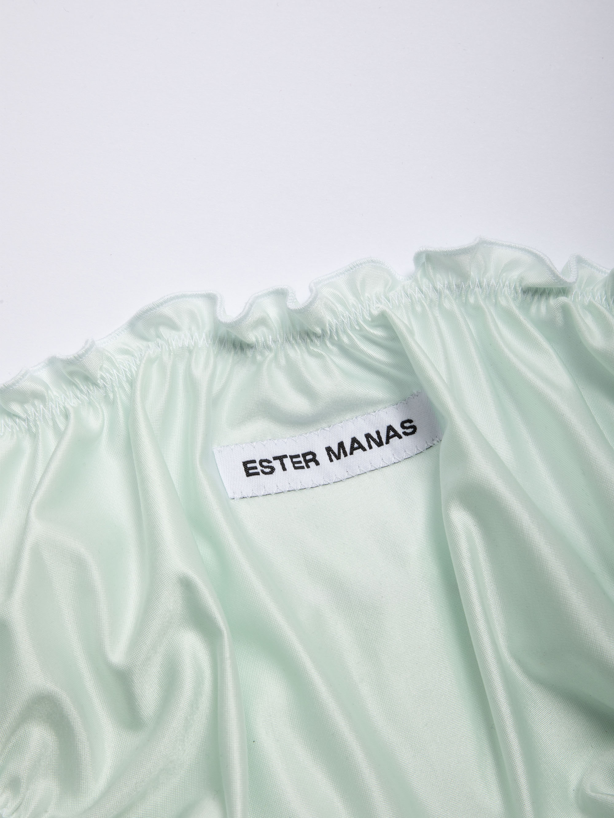 Ester Manas Lingerie Silky Green Ruffled Panties culotte menthe