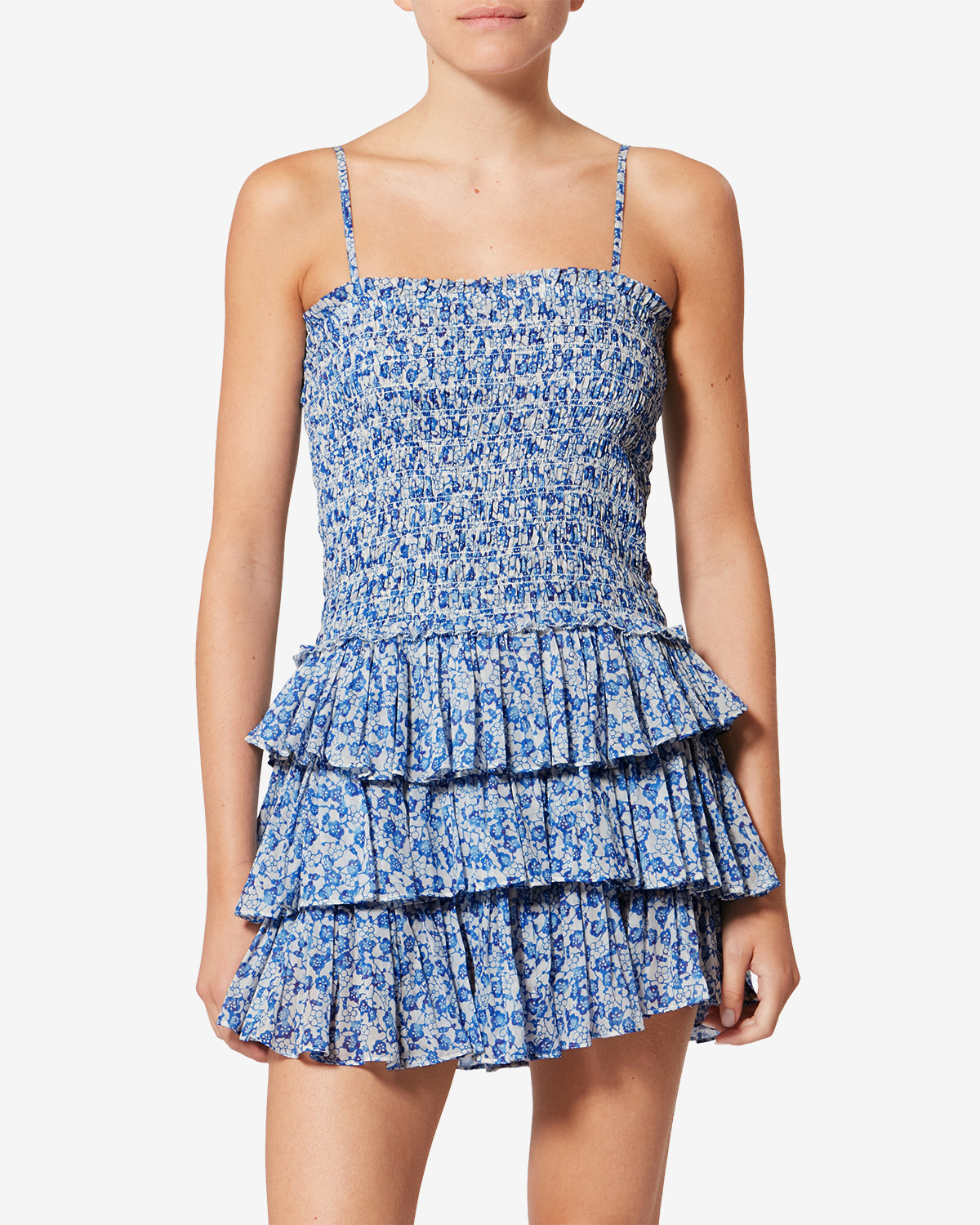 Isabel Marant Robes Elodie robe bleue coton floral