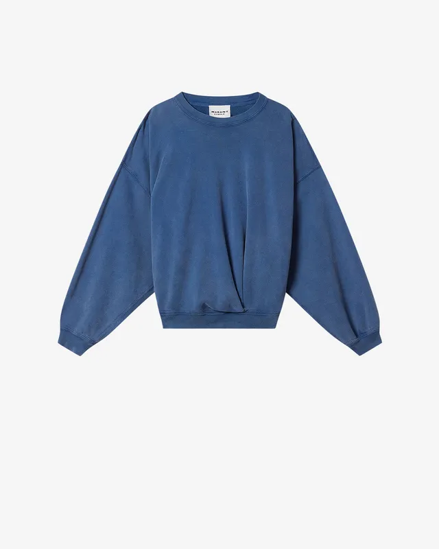 Isabel Marant Sauria sweatshirt bleu indigo coton délavé