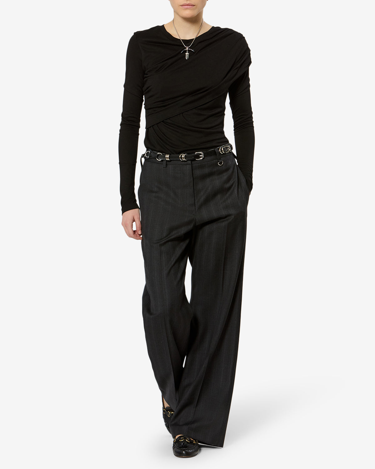 Isabel Marant Dressi top jersey noir col rond