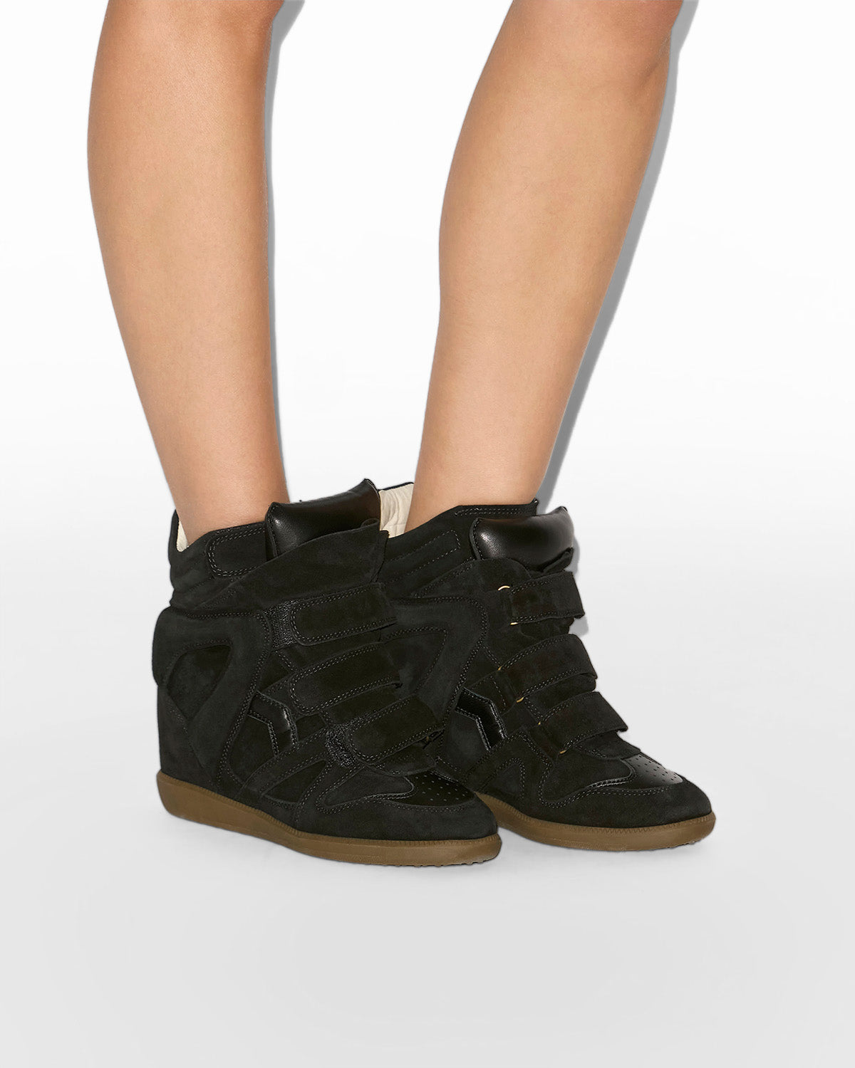 Isabel Marant Bekett Baskets compensées noir suède