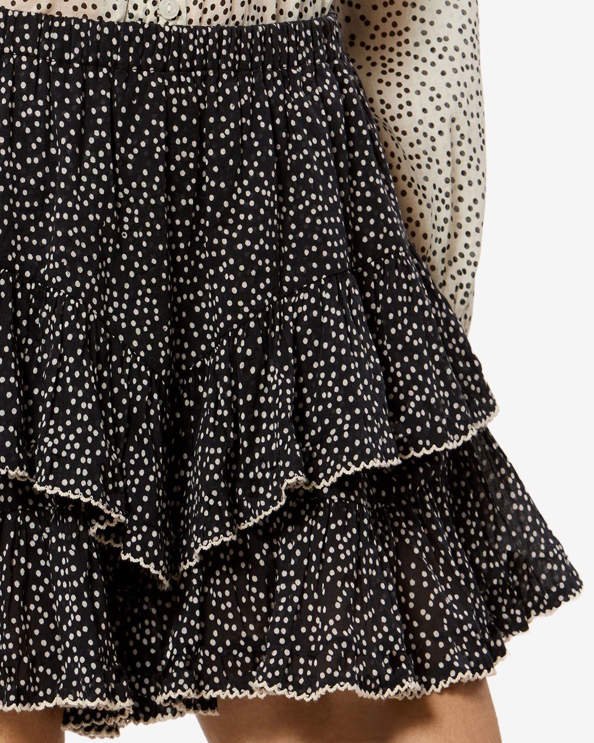 Isabel Marant Jocadia SH0021FG short pois noir écru