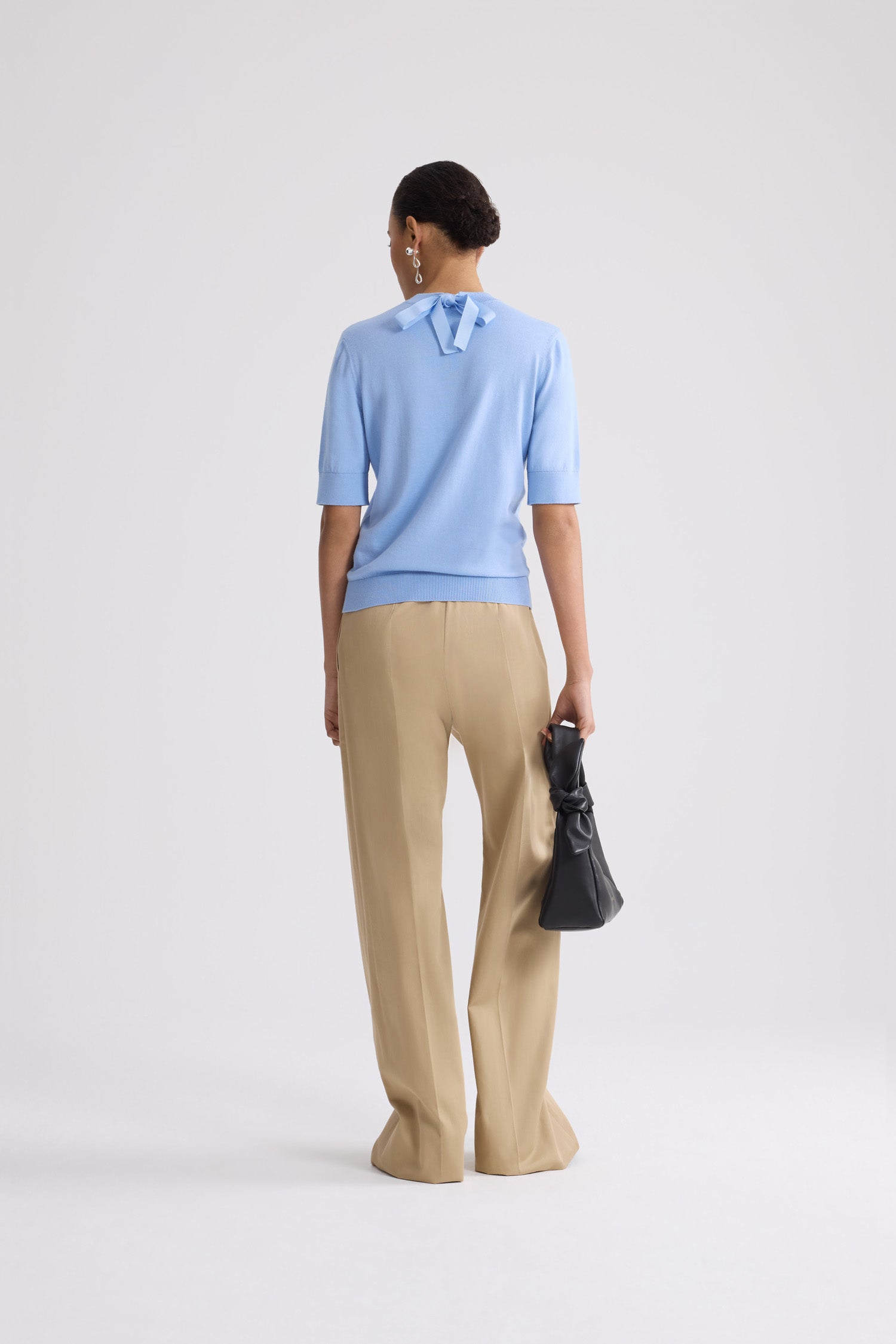 Patou Knitwear P26KN3008045662B pull coton bleu Riviera Blue