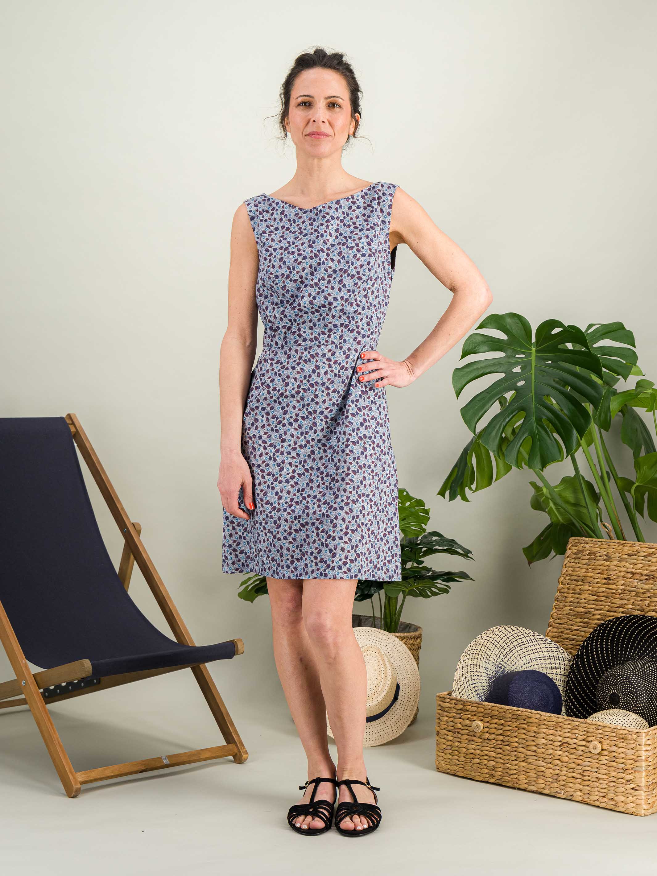 Anahide Saint André Anartia robe popeline coton wax