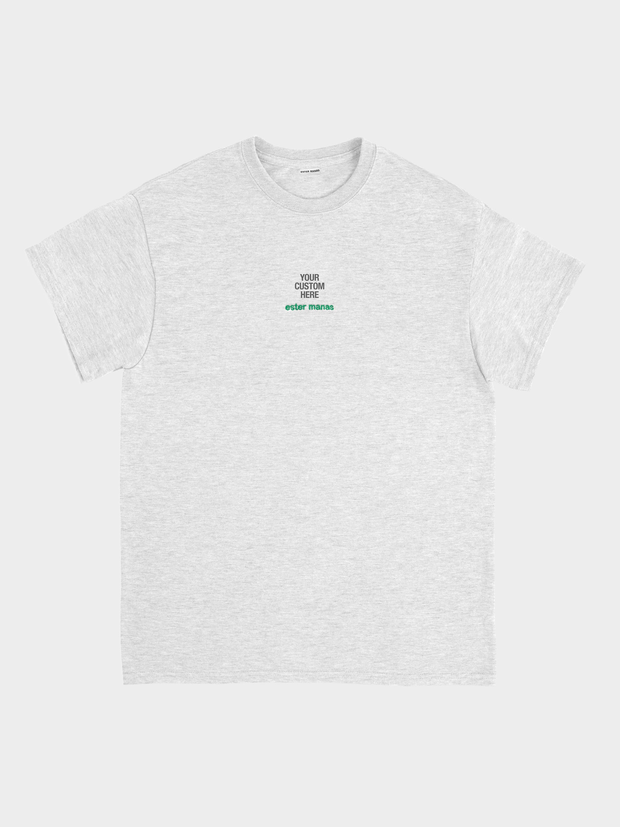 Ester Manas Everydoggy T-shirt coton gris cendre brodé