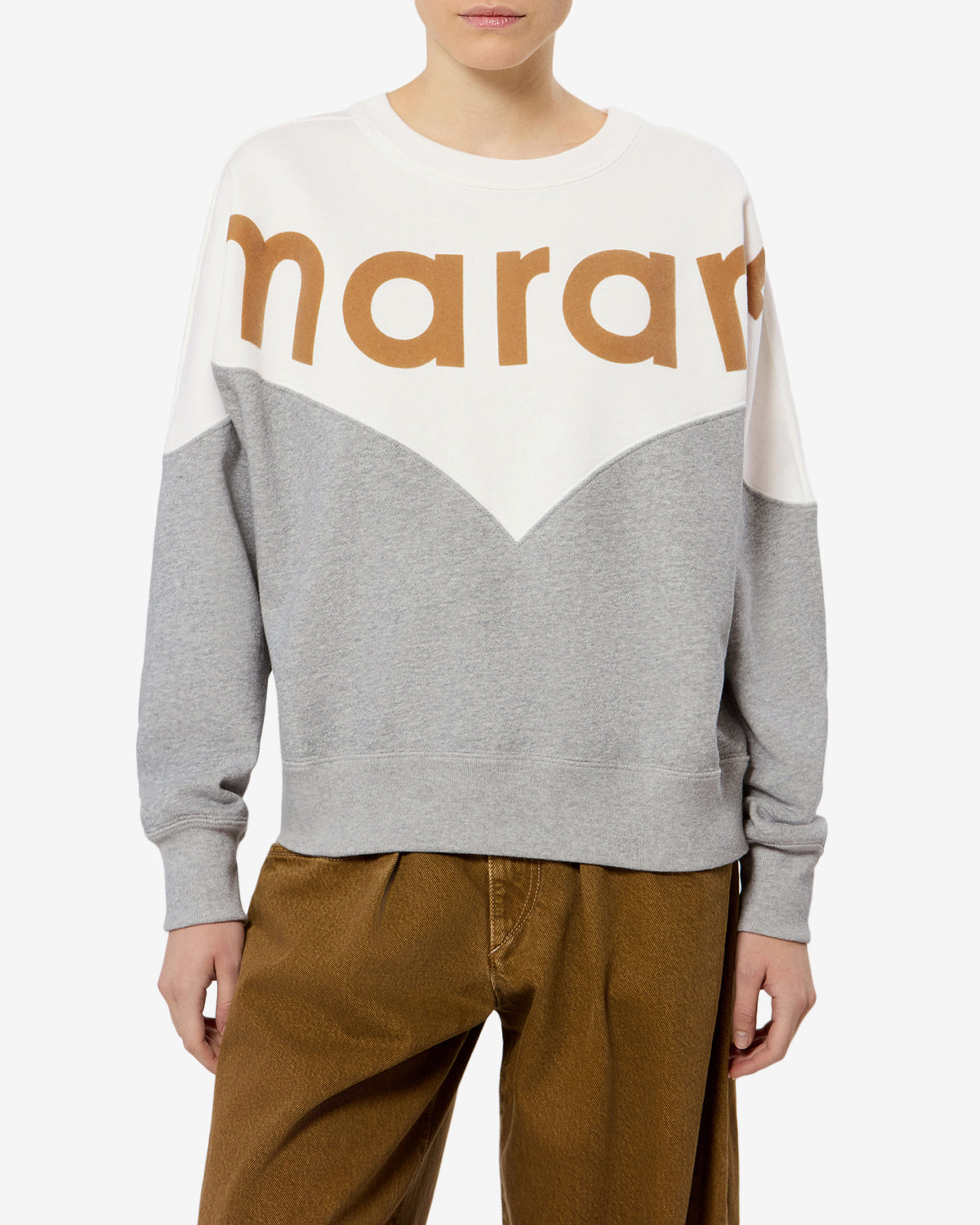 Isabel Marant Houston sweatshirt molleton bicolore logo