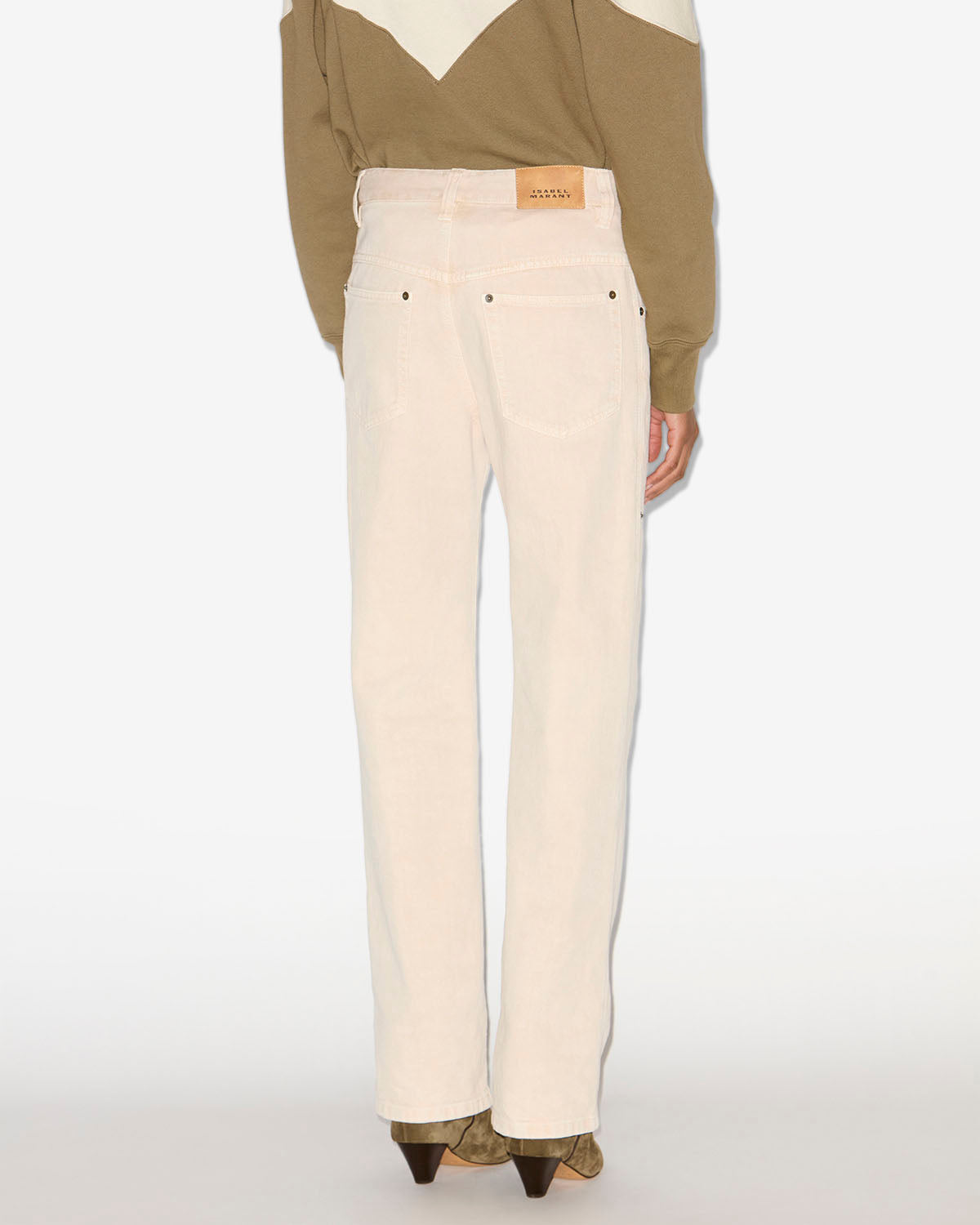 Isabel Marant Brinley jean droit écru taille haute