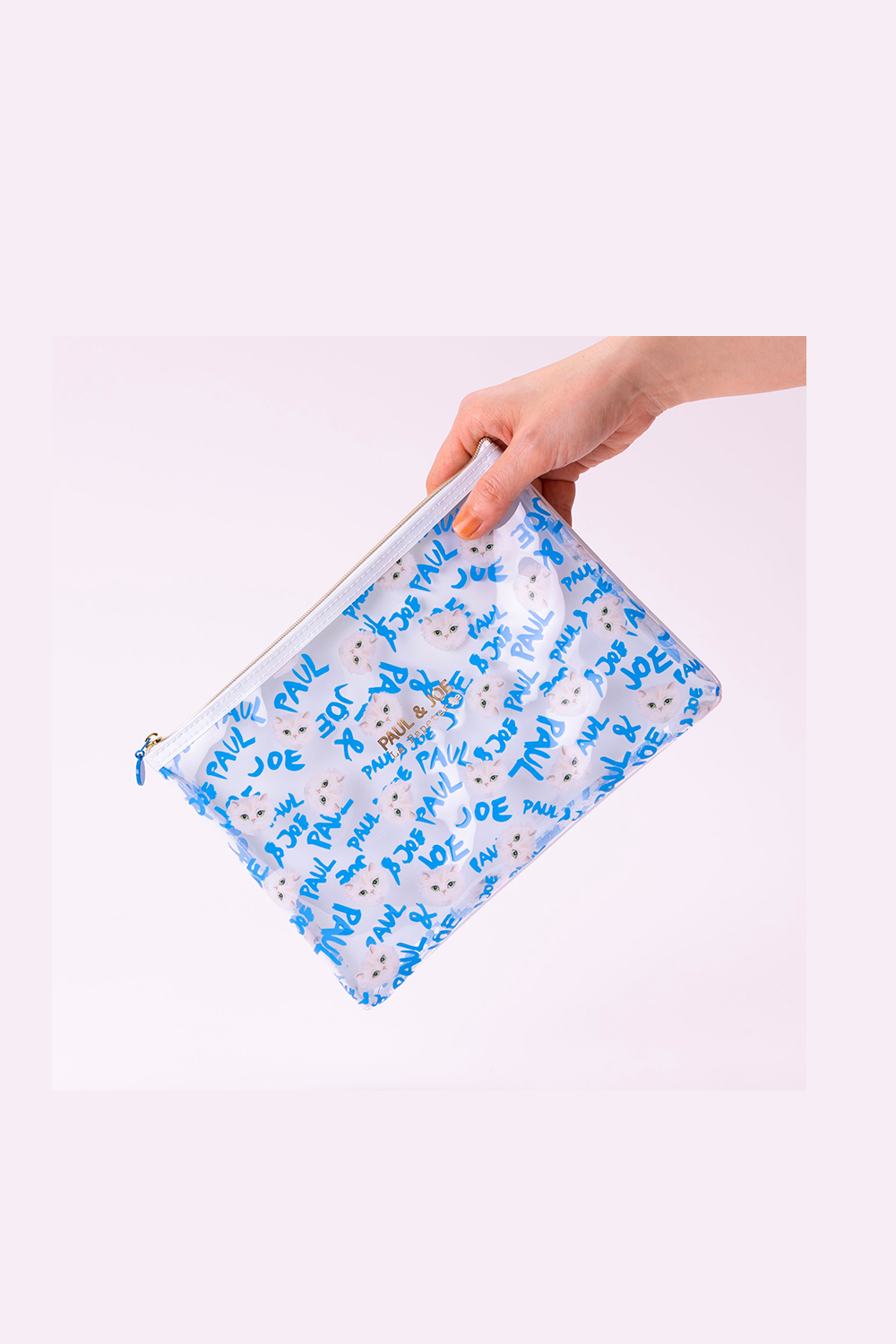 Paul & Joe Gipsy pochette plate transparente blanche