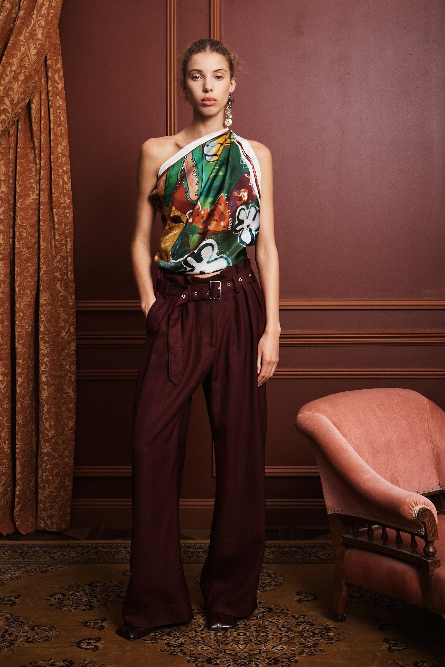 Alemäis Mlak Silk Scarf foulard soie imprimé carré