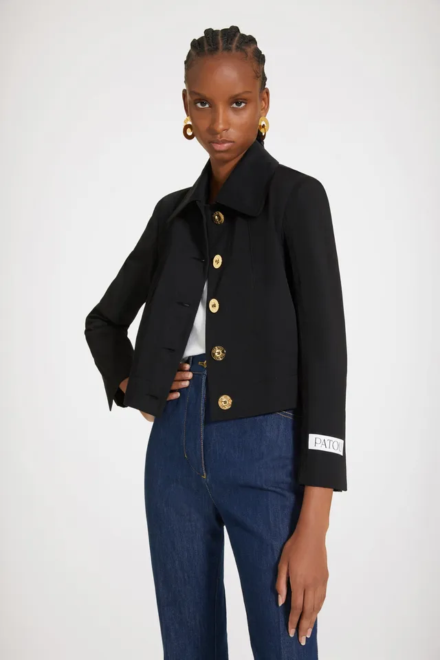 Patou veste tailleur courte JA029 coton bio noir 34-44