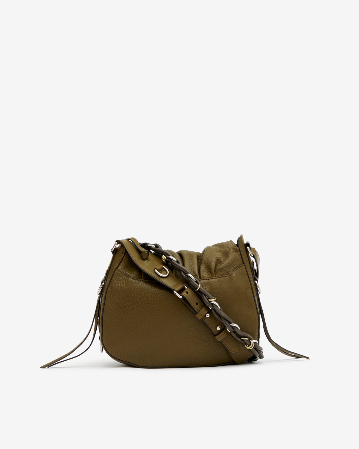 Isabel Marant Bolton sac cuir grainé kaki épaule