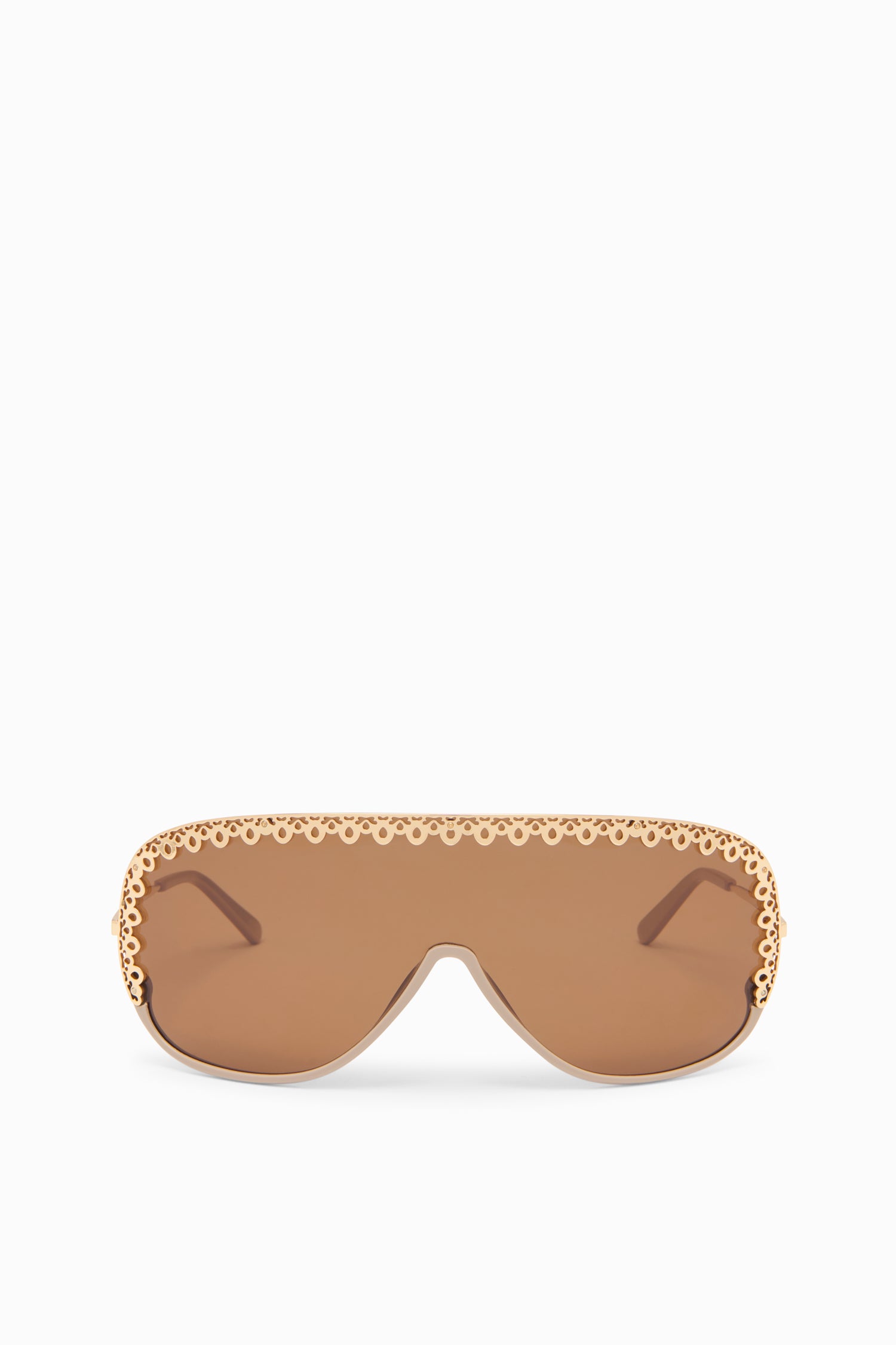 Ulla Johnson Lucien lunettes soleil Fawn métal doré