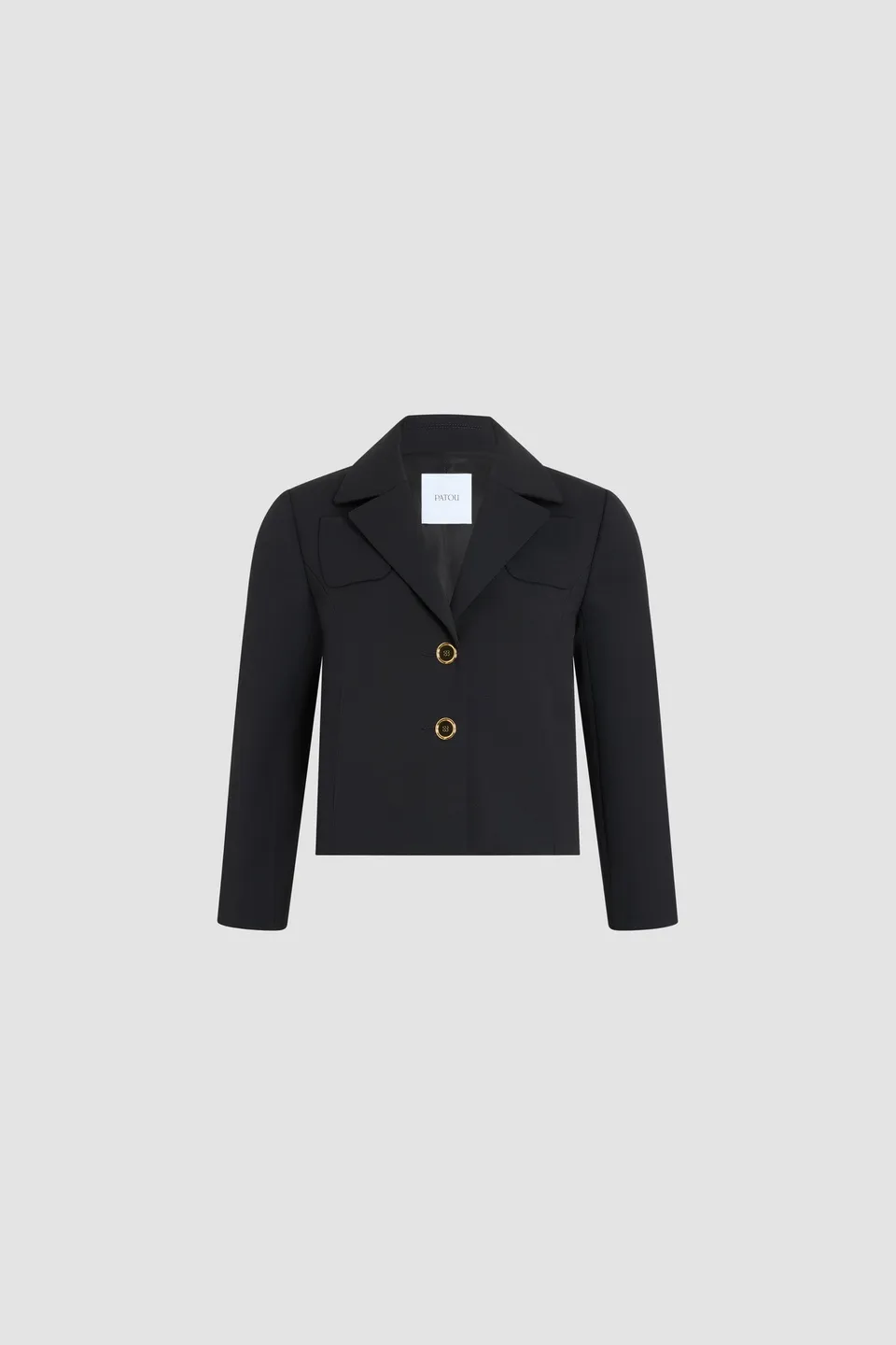 Patou P26JA0460103999L veste tailleur noire boutons dorés