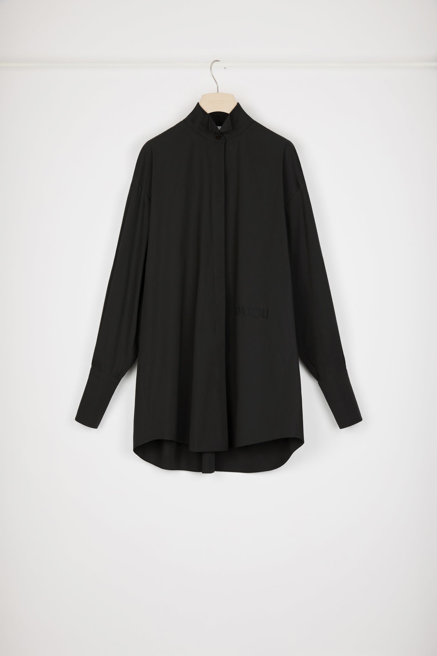 Patou DR112 robe chemise coton bio noire 34-44